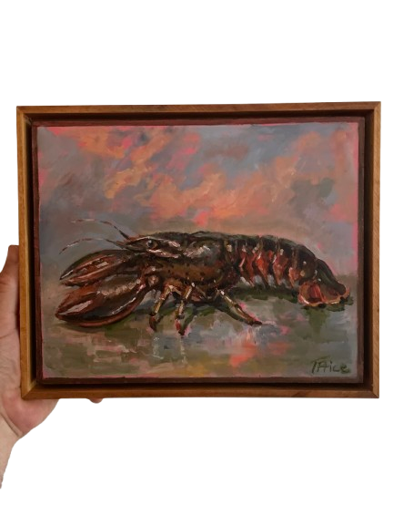 ORIGINAL | Lobster | OIL ON PANEL | 10" X 8"