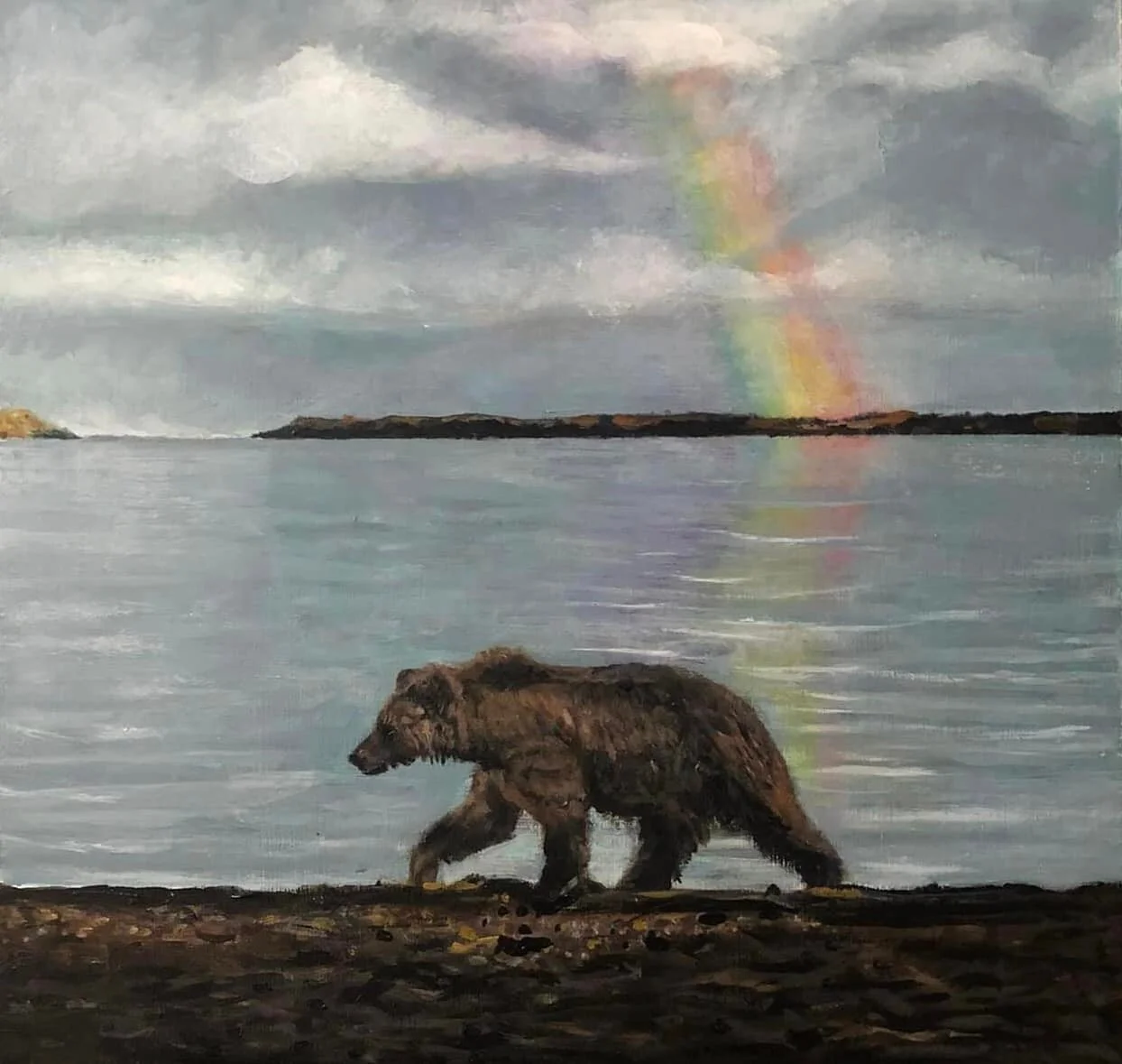 SOLD - ORIGINAL | On the Beach | ACRYLIC ON PANEL | 12" X 12"