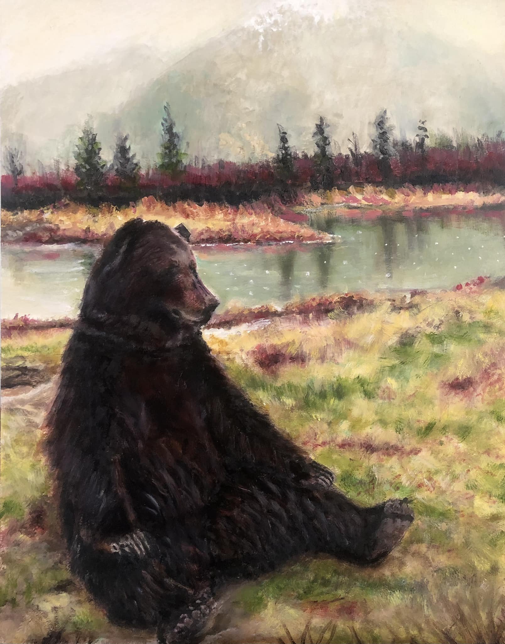 SOLD - ORIGINAL | Break Time | ACRYLIC ON PANEL | 9" X 12"