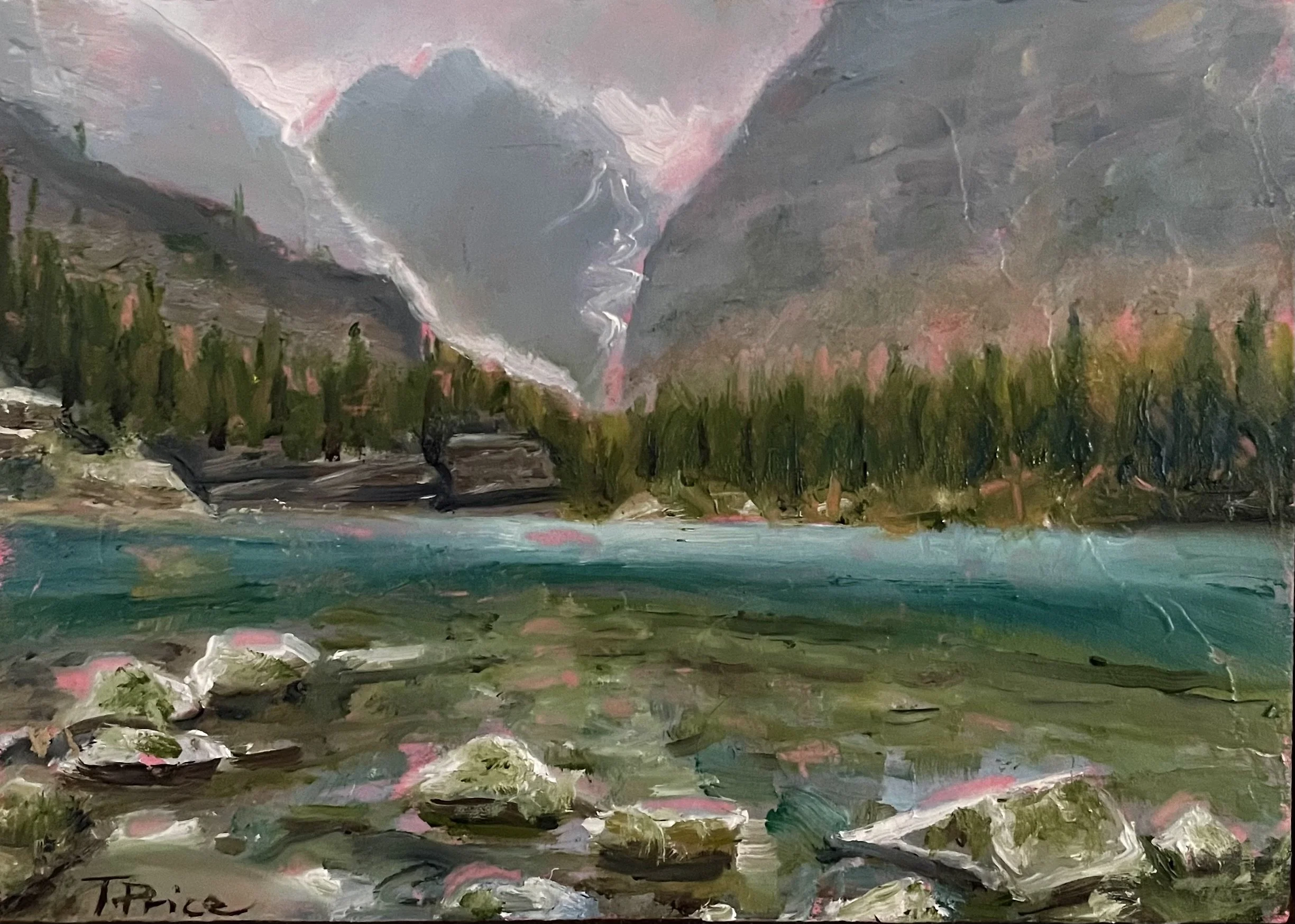 COMMISSION | Lake O’Hara 3 | OIL ON PANEL | 7" X 5"