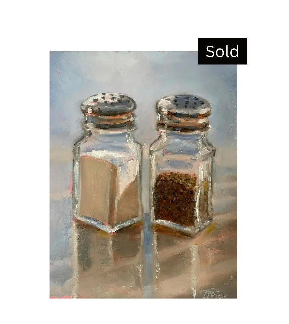 SOLD | Salt and Pepper - "7 x 9", Original Oil 2026, Framed