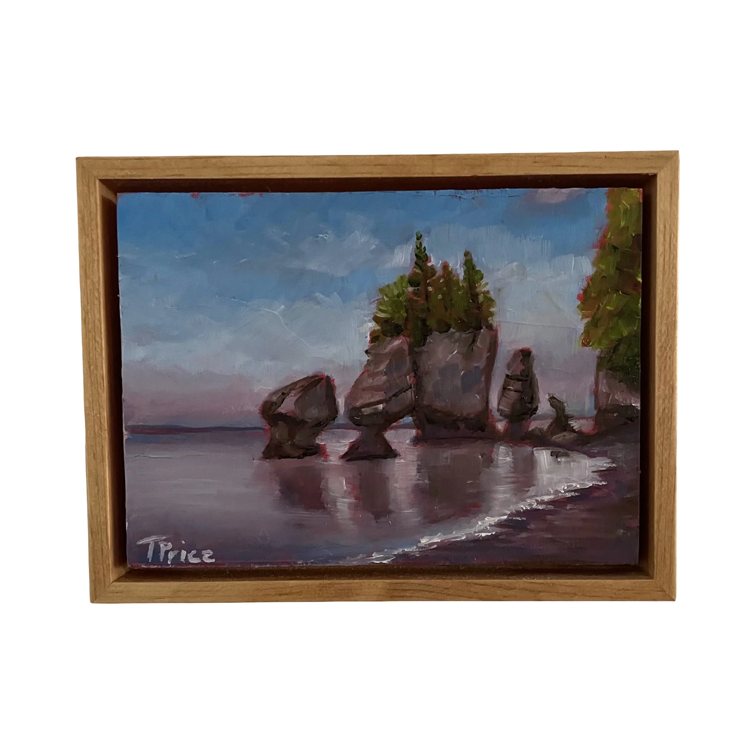 Hopewell Rocks - 7" x 5", 2026 Original Oil, Framed