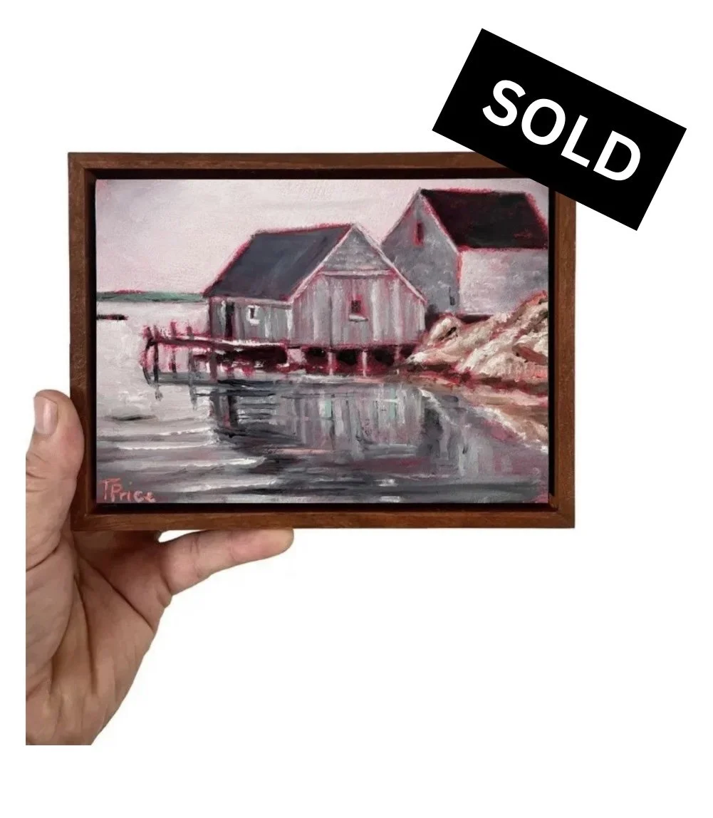 Fisherman's Shack (Peggy's Cove, NS) - 7" x 5", Original Oil, Framed