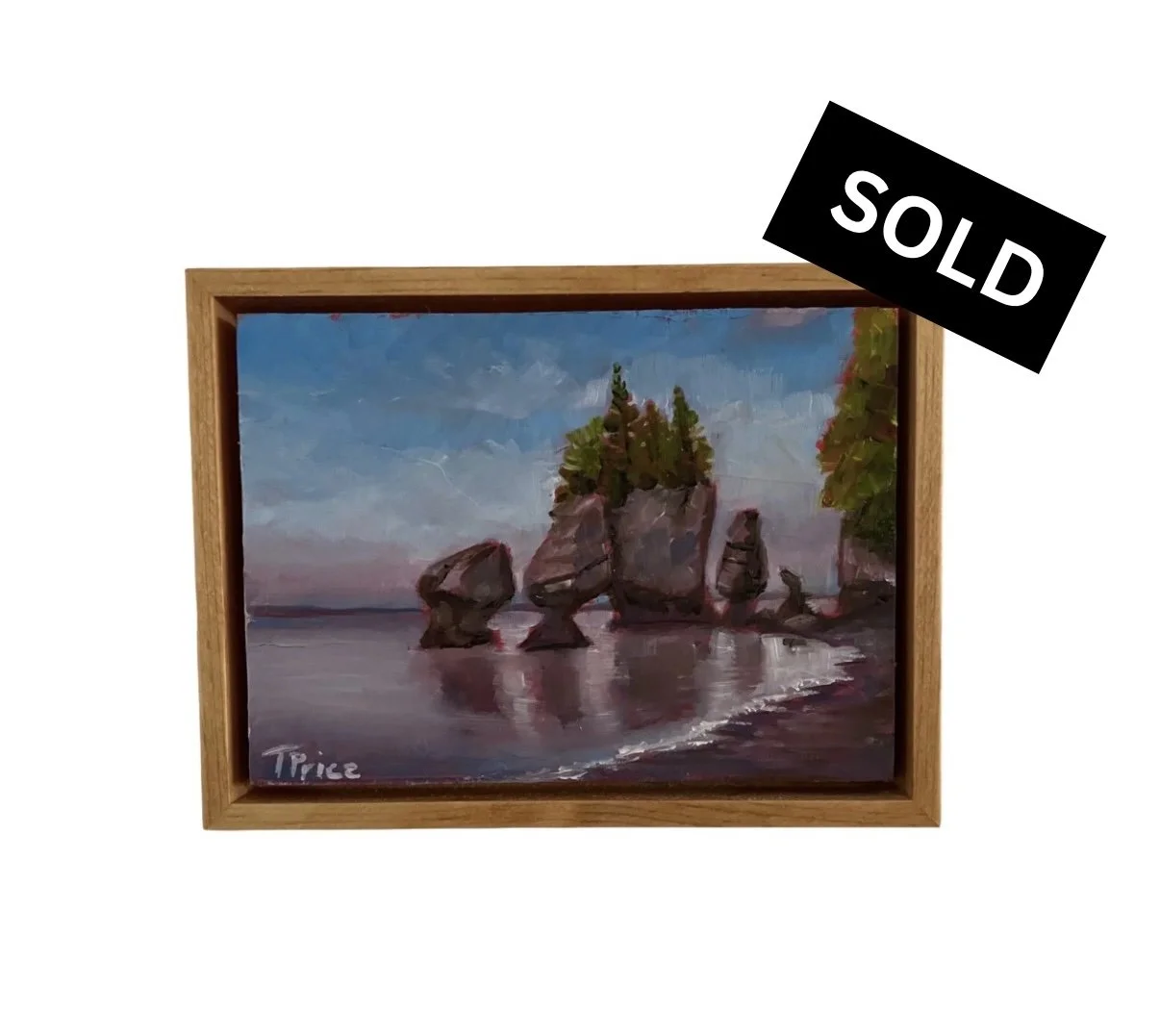 SOLD | Hopewell Rocks - 7" x 5", 2026 Original Oil, Framed