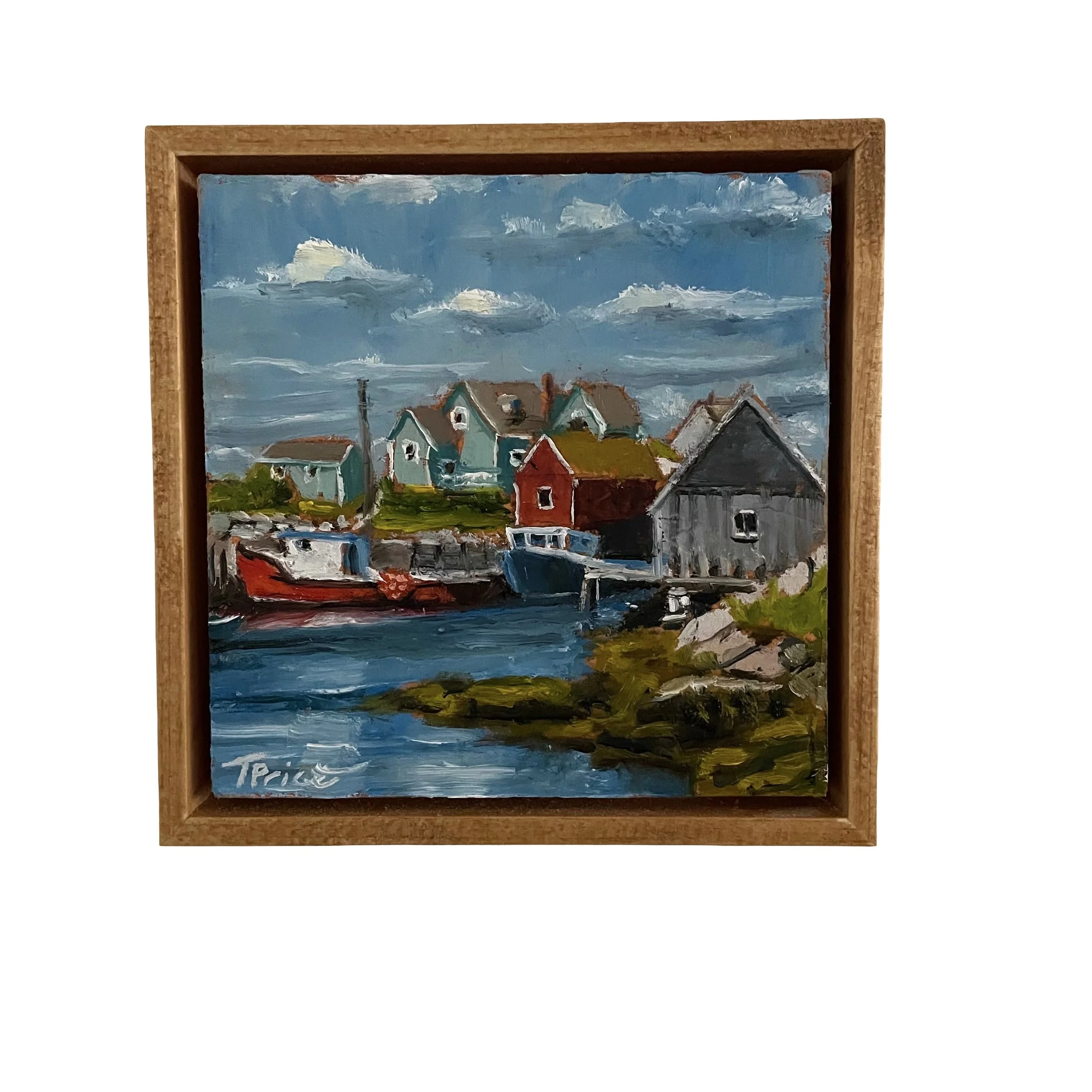 Blue Skies - 6" x 6", 2026 Original Oil, Framed