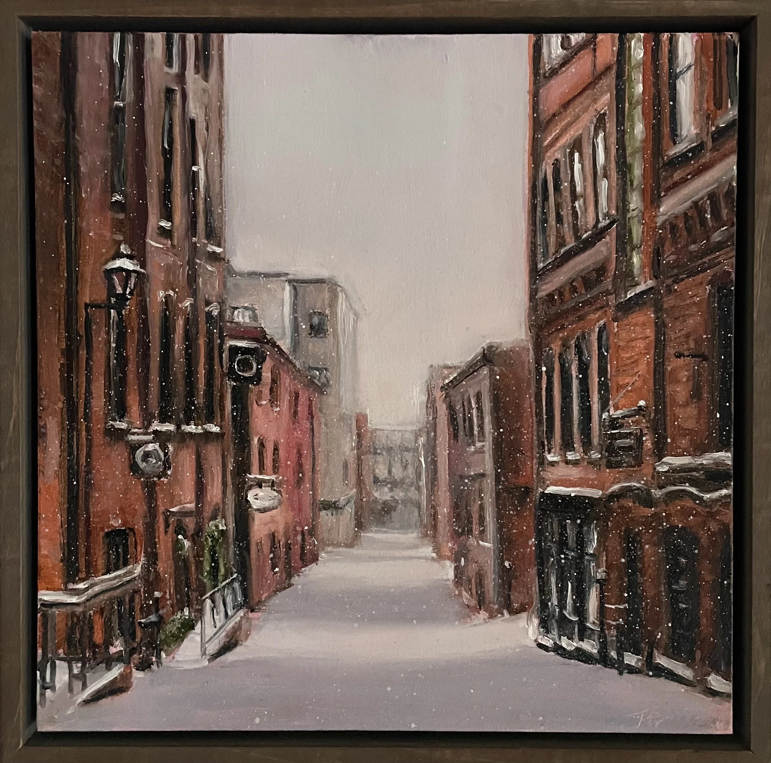 Uptown Saint John No.2 - 9" x 9", Original Oil, Framed