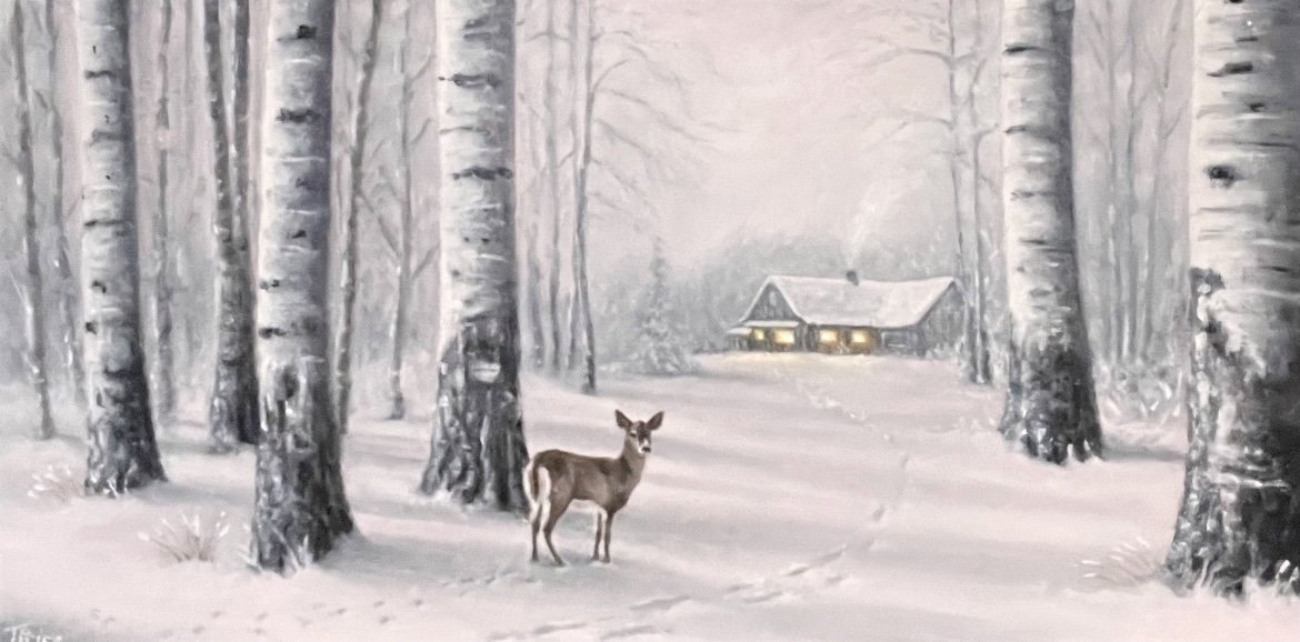 SOLD | ORIGINAL '26 | Safe Place | OIL ON PANEL | 36" X 18"