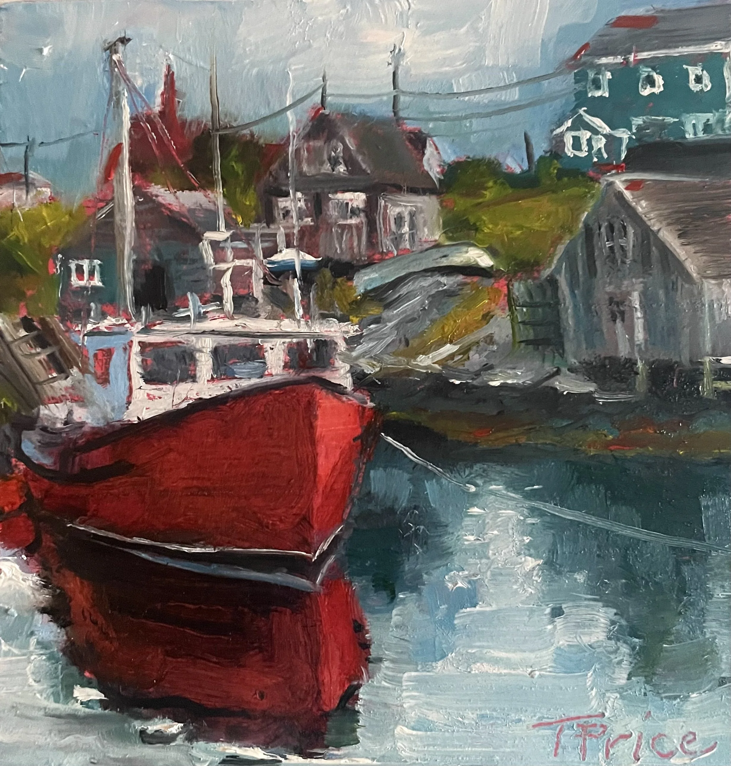 ORIGINAL | Harbour Mist | OIL ON PANEL | 5" X 5"