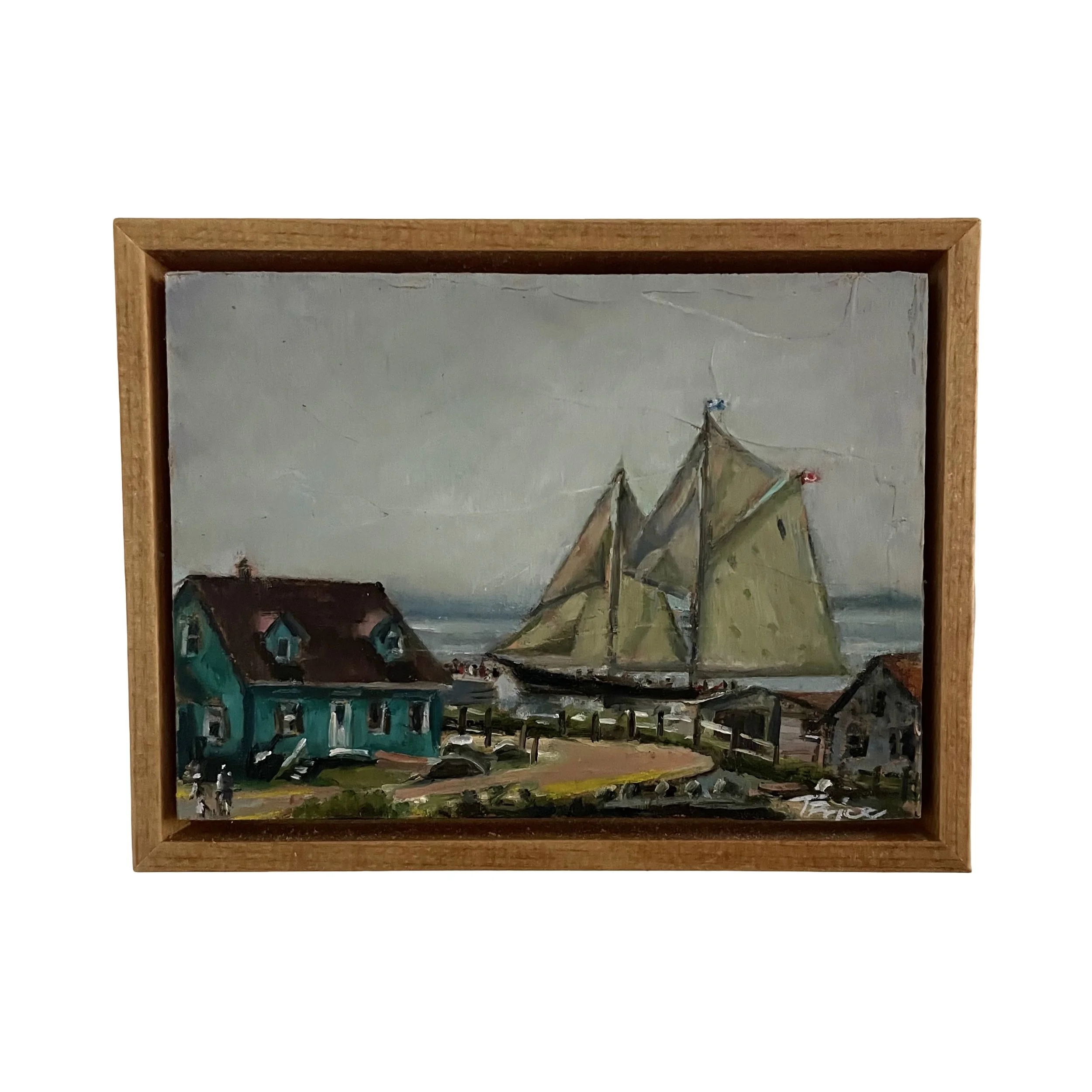 Schooner View - 7" x 5", 2026 Original Oil, Framed