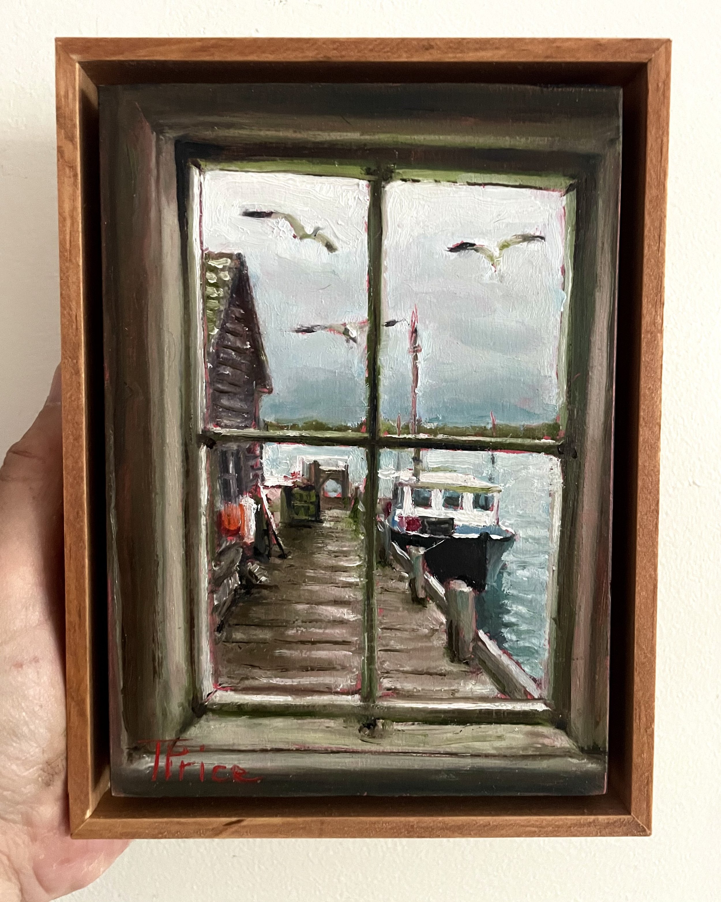 SOLD | ORIGINAL '26 | Dock View | OIL ON PANEL | 5" X 7"
