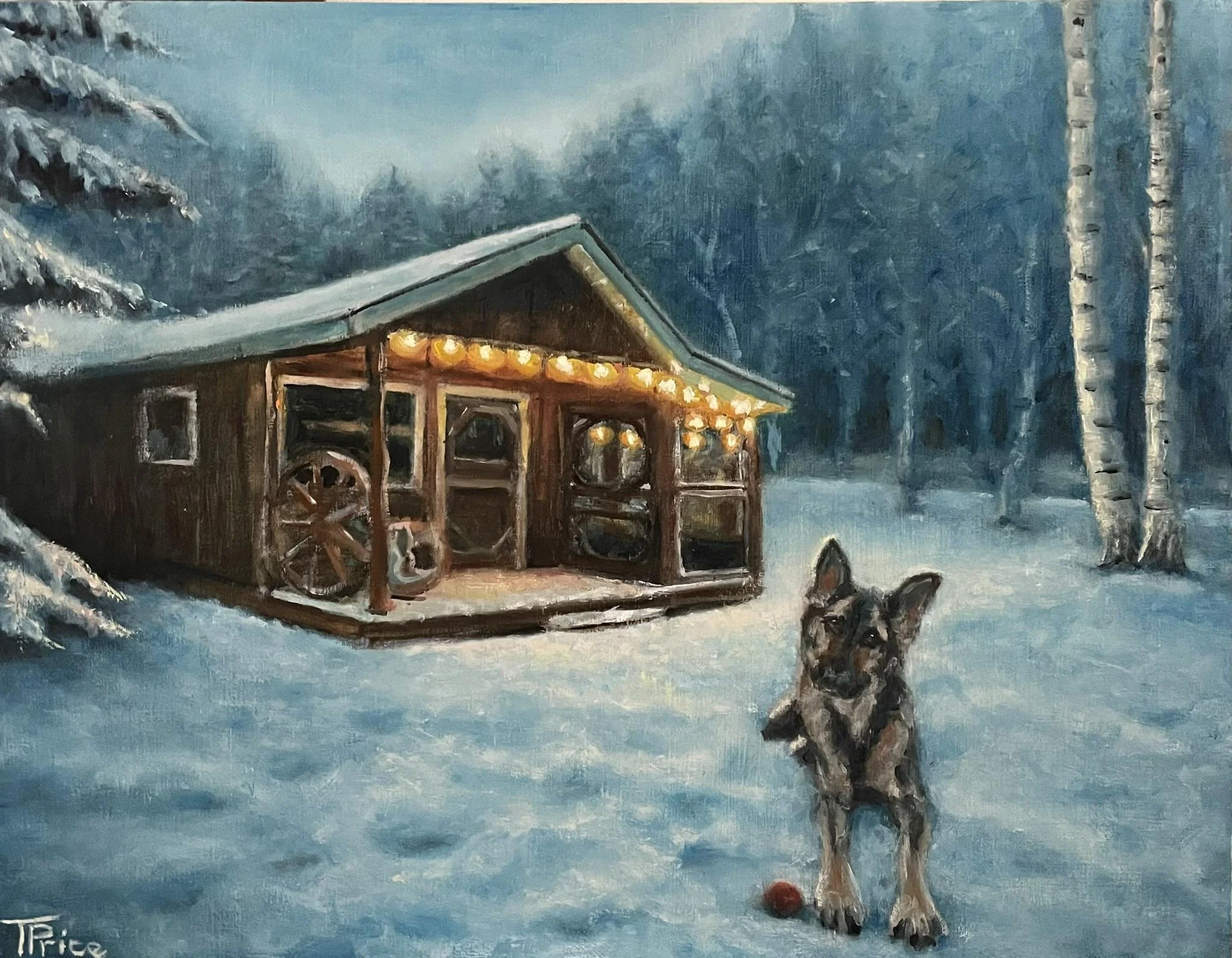 COMMISSION - ORIGINAL '26 | A Day At The Camp | OIL ON PANEL | 24" X 18"