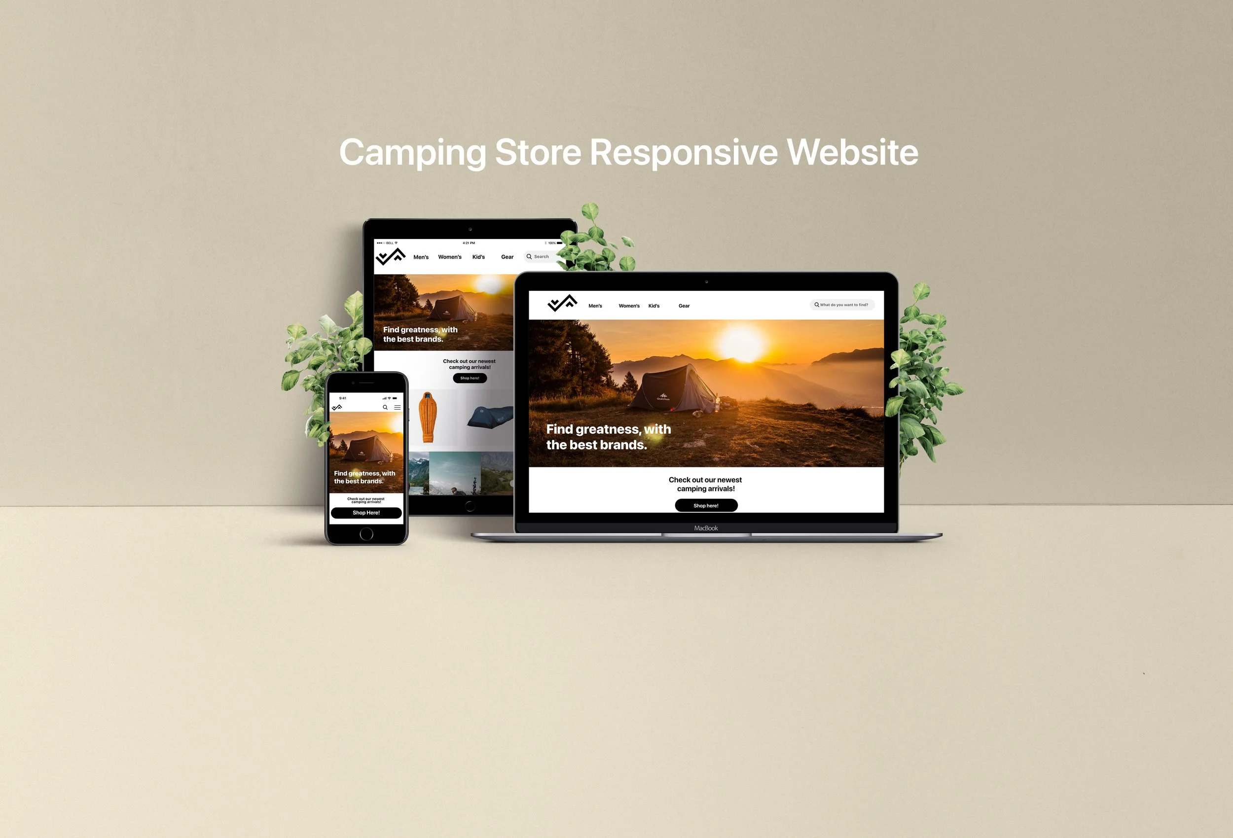 Camping Store Responsive Website