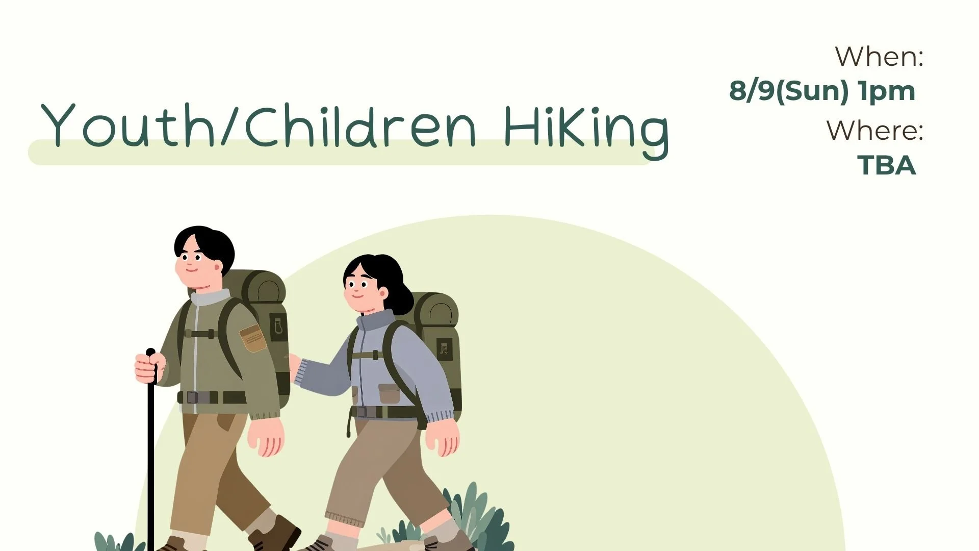 YOUTH/CHILDREN’s Group Hiking