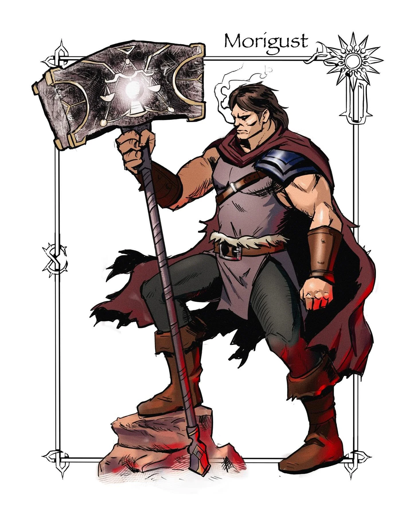 &mdash; Descent into Avernus - Heroes of Elturel &mdash;

Morigust aka &ldquo;Gust&rdquo;, human Zealot Barbarian. His ancestral hammer Aiba weighed heavy in his hand; the pain of his predecessors weighed heavy in his heart - yet he had the strengt