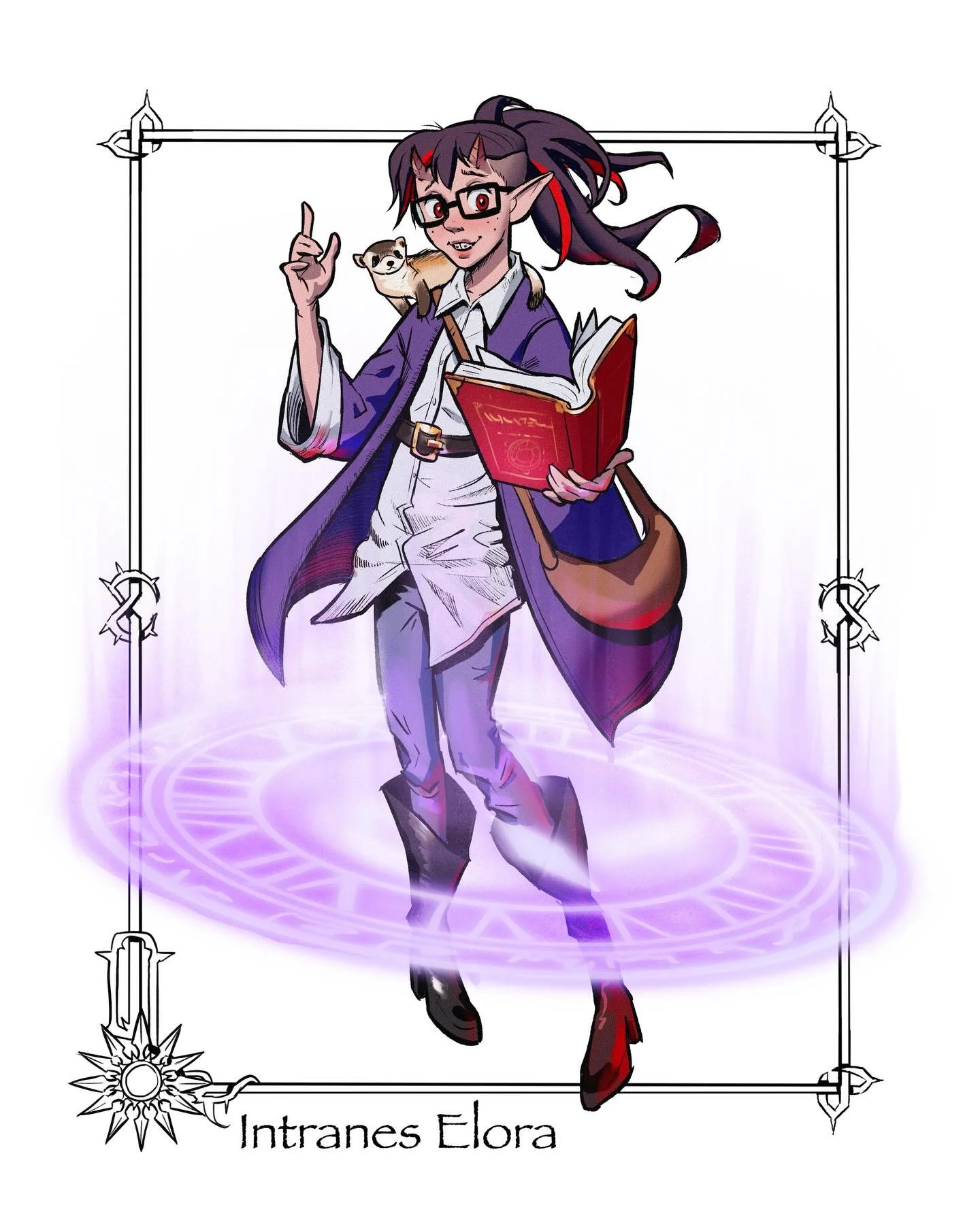 &mdash; Descent into Avernus - Heroes of Elturel &mdash;

Intranes &ldquo;Nes&rdquo; Elora, tiefling Chronurgy Wizard. Though the clock was ticking towards Elturel&rsquo;s downfall, what does time matter to a confident chronurgist? 

A commemorat