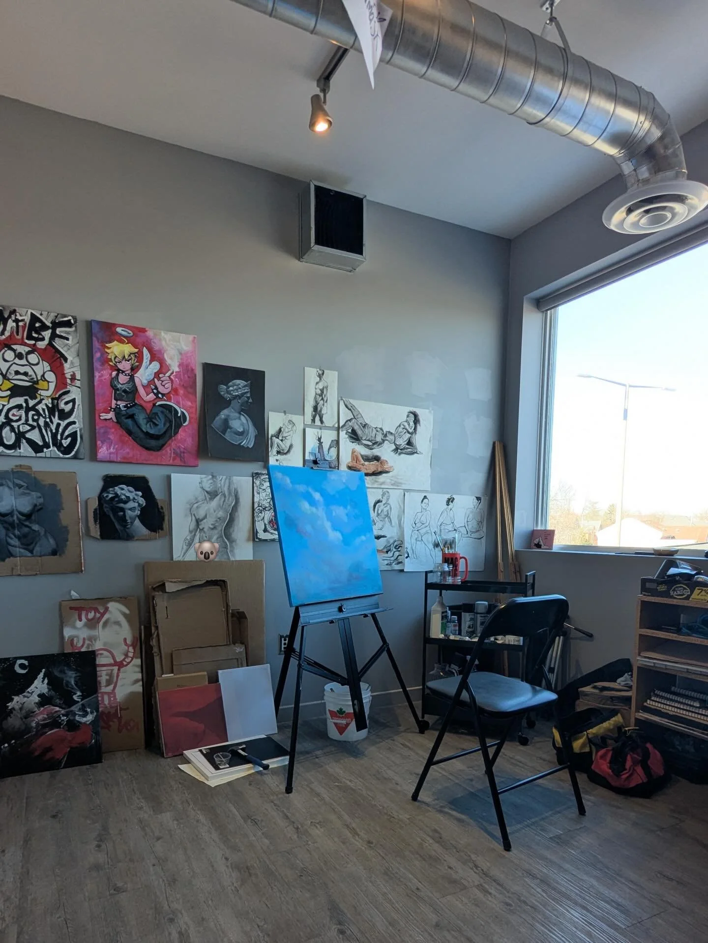 welcome to the new studio. still setting up but mostly ready to go.