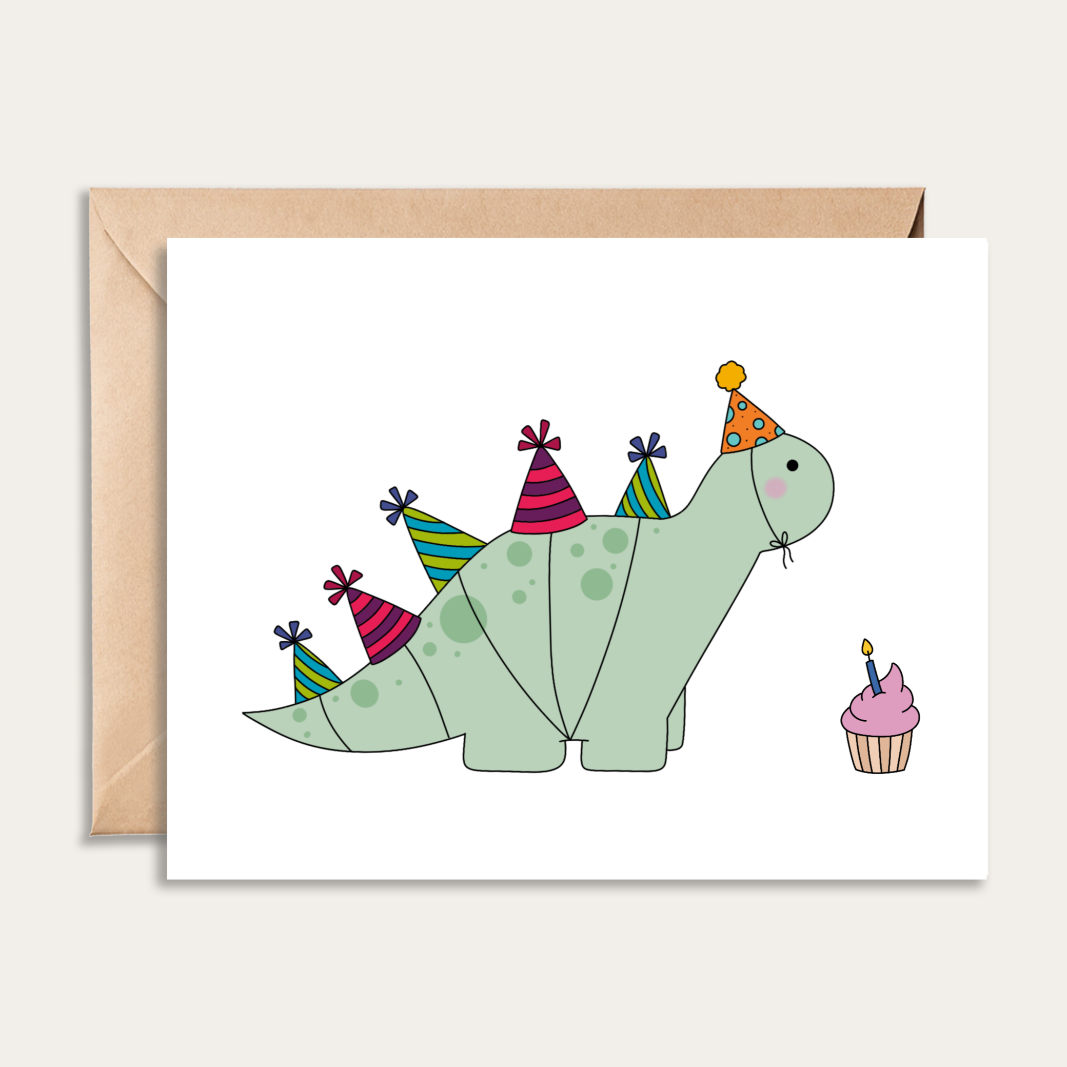 Dino Hat Birthday Card