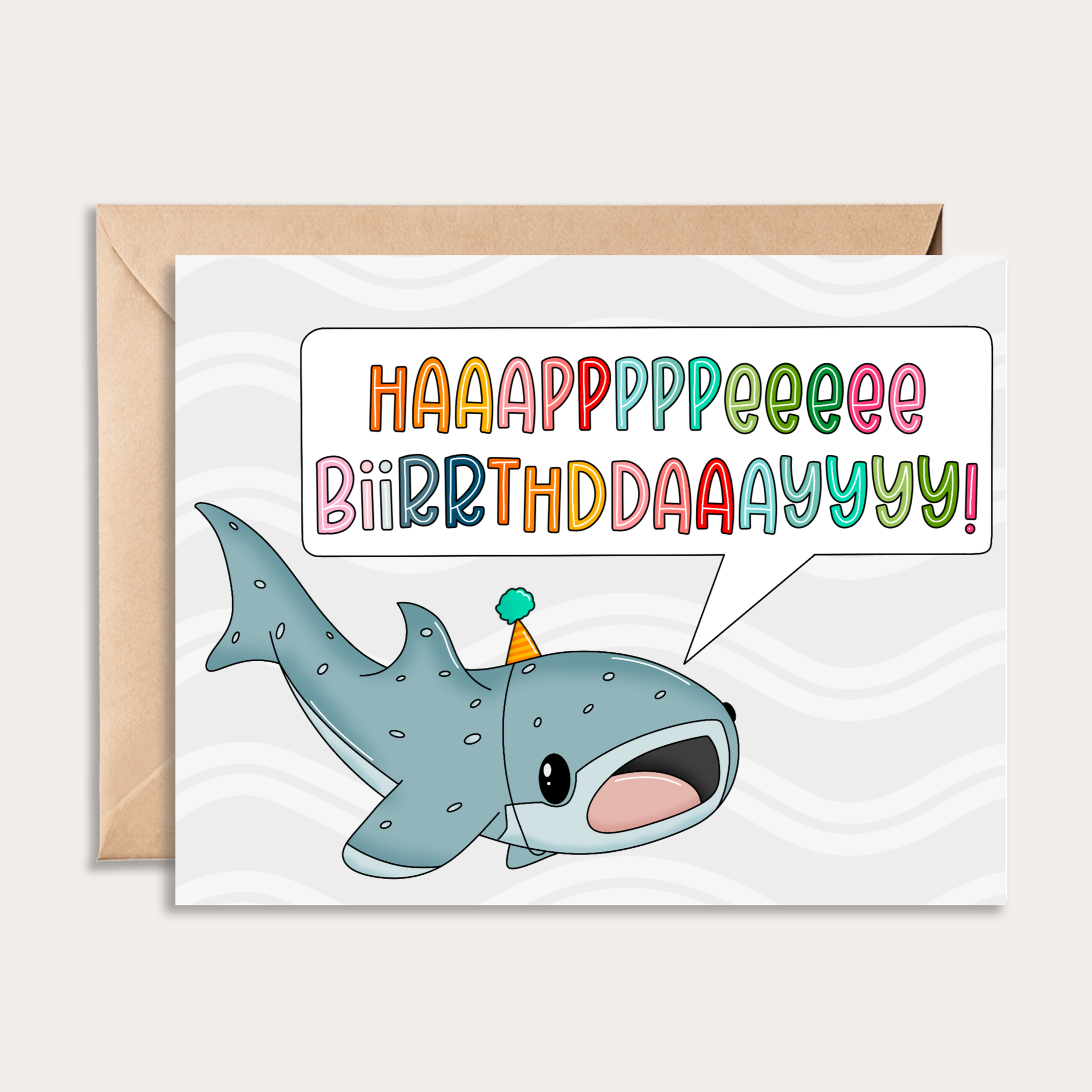 Whale Shark Birthday Card