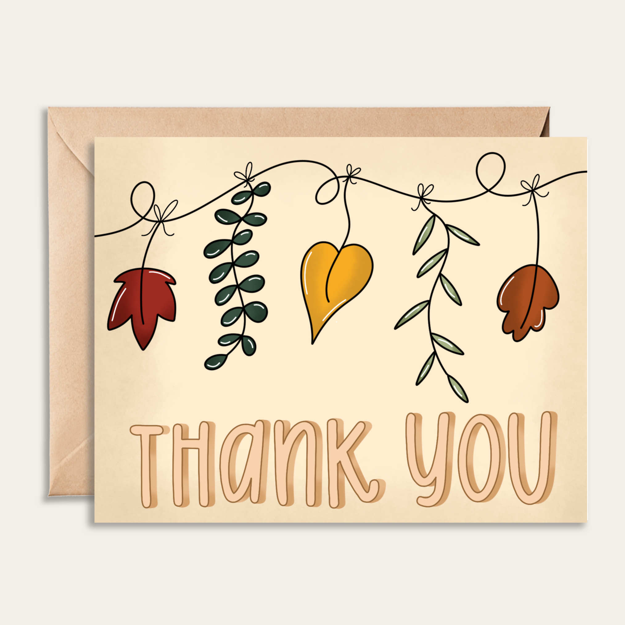 Thank You Leaves Card