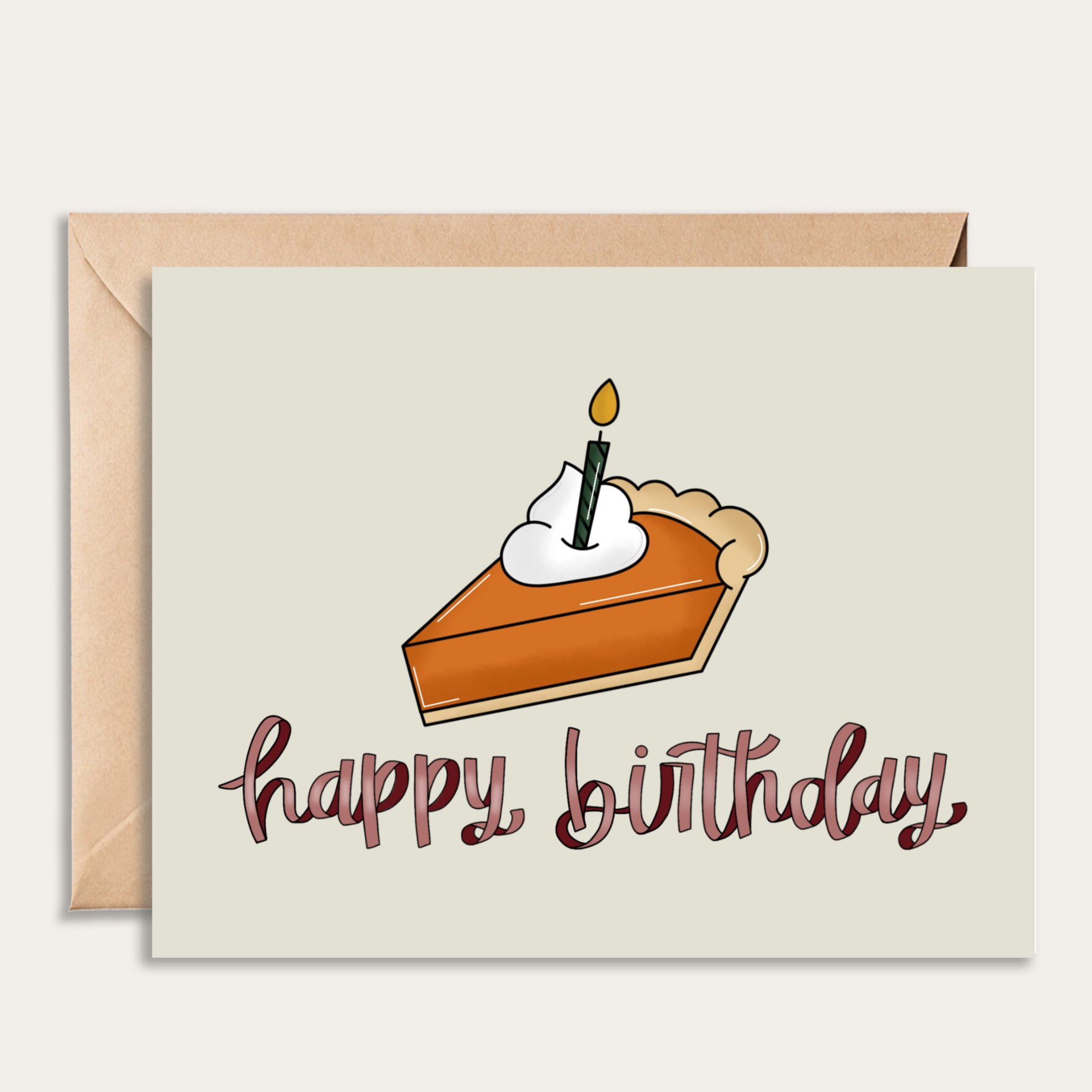 Pumpkin Pie Birthday Card