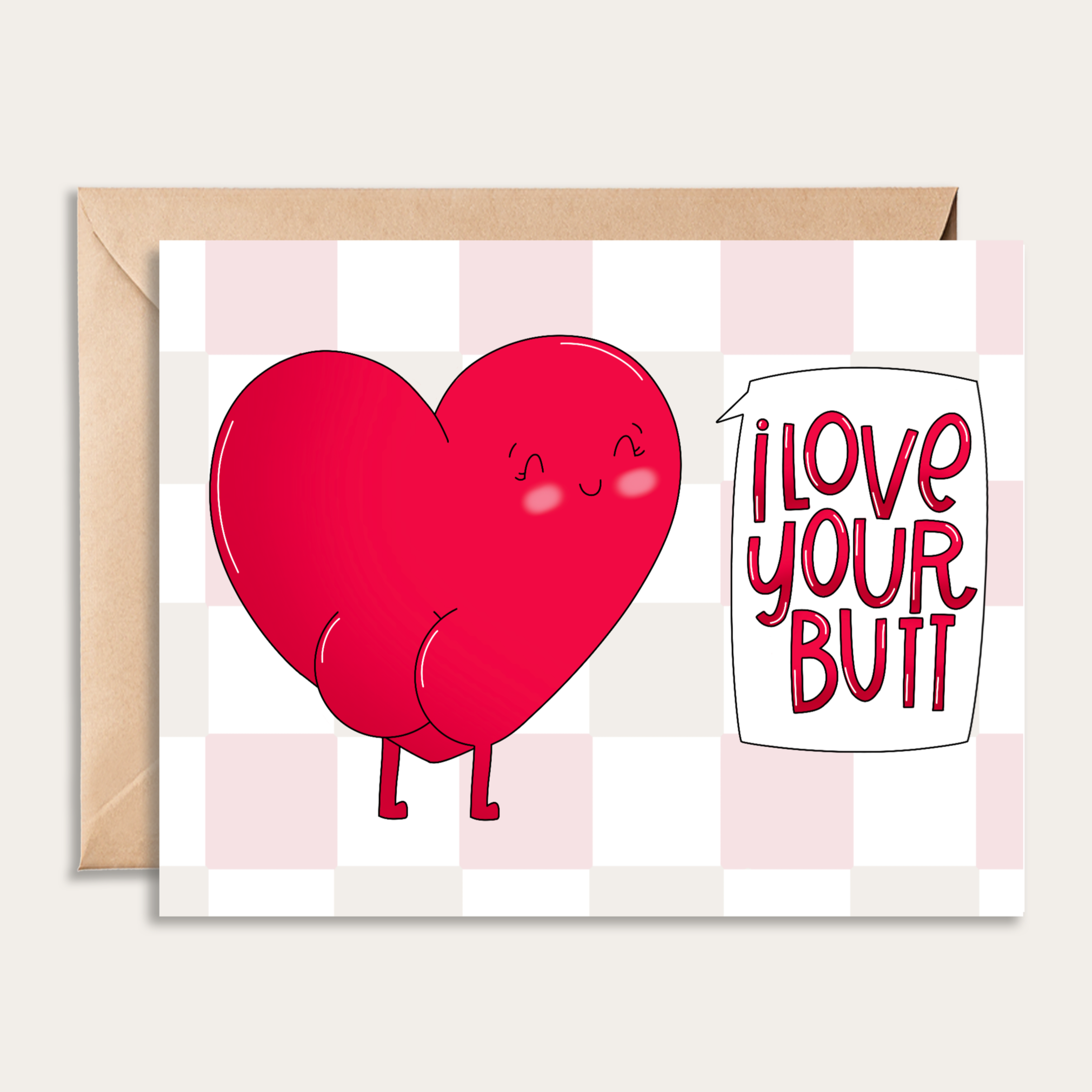 Heart Butt Love Card