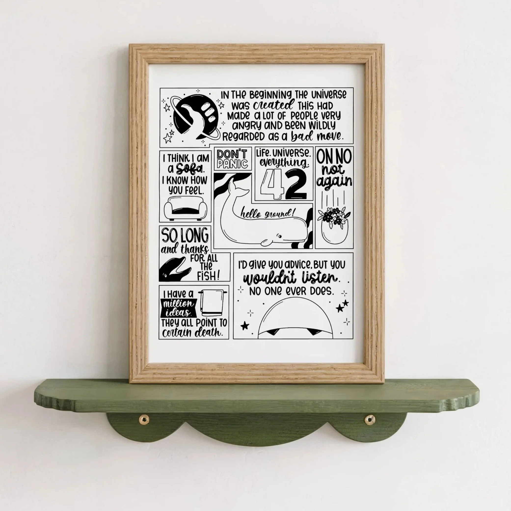 Hitchhiker's Guide to the Galaxy Art Print