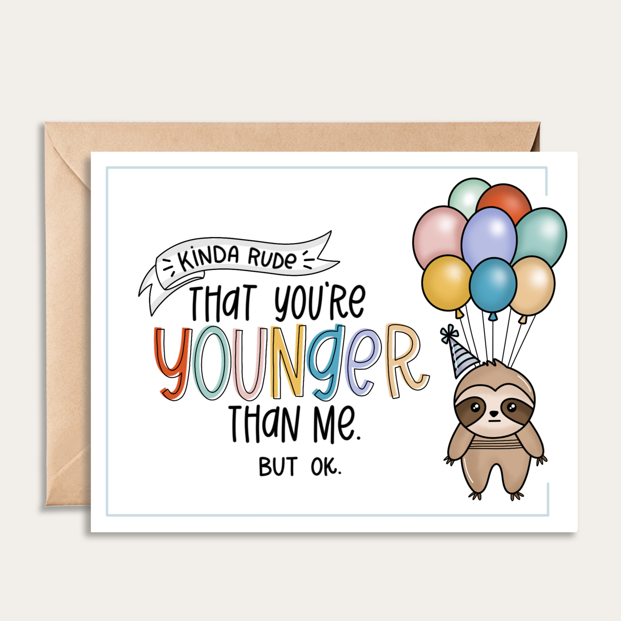 Sloth Birthday Card