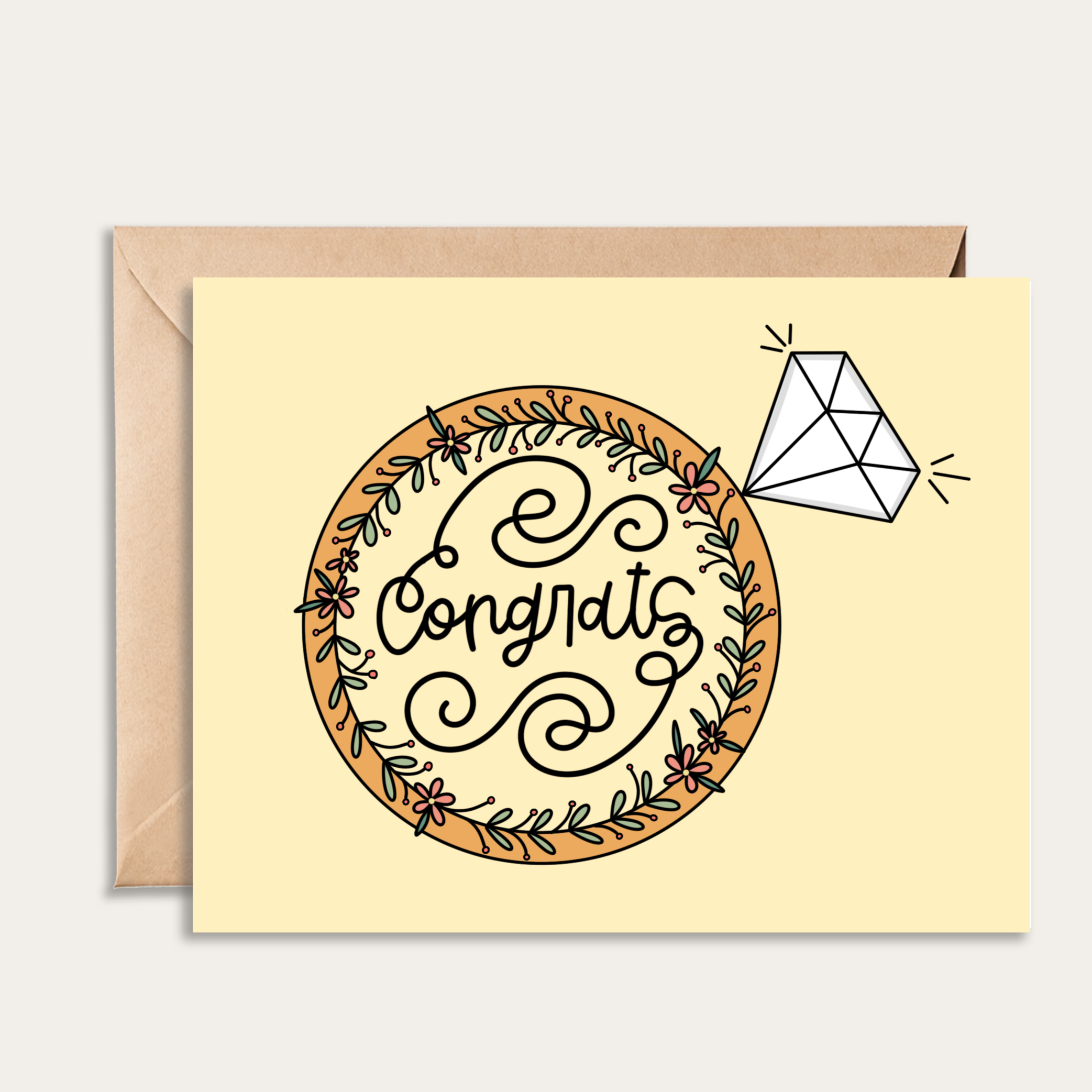 Congrats Engagement Ring Card