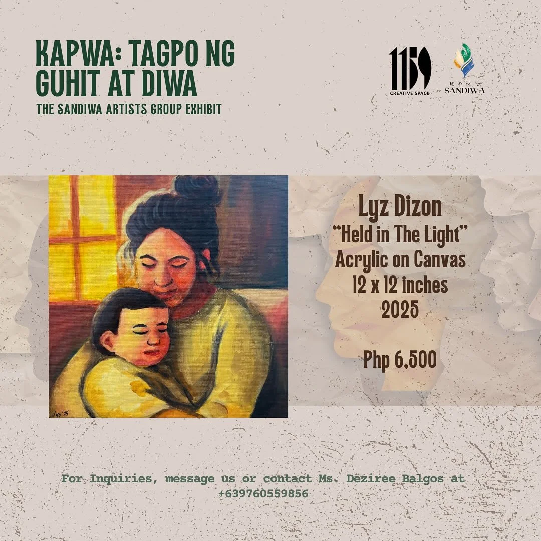 ✨ My available paintings are now for sale and currently exhibited at
&ldquo;KAPWA: Tagpo ng Guhit at Diwa&rdquo; &ndash; The Sandiwa Artists Group Exhibit, along with my other awesome co-artists! 💚

Each piece is created with intention, a meeting of