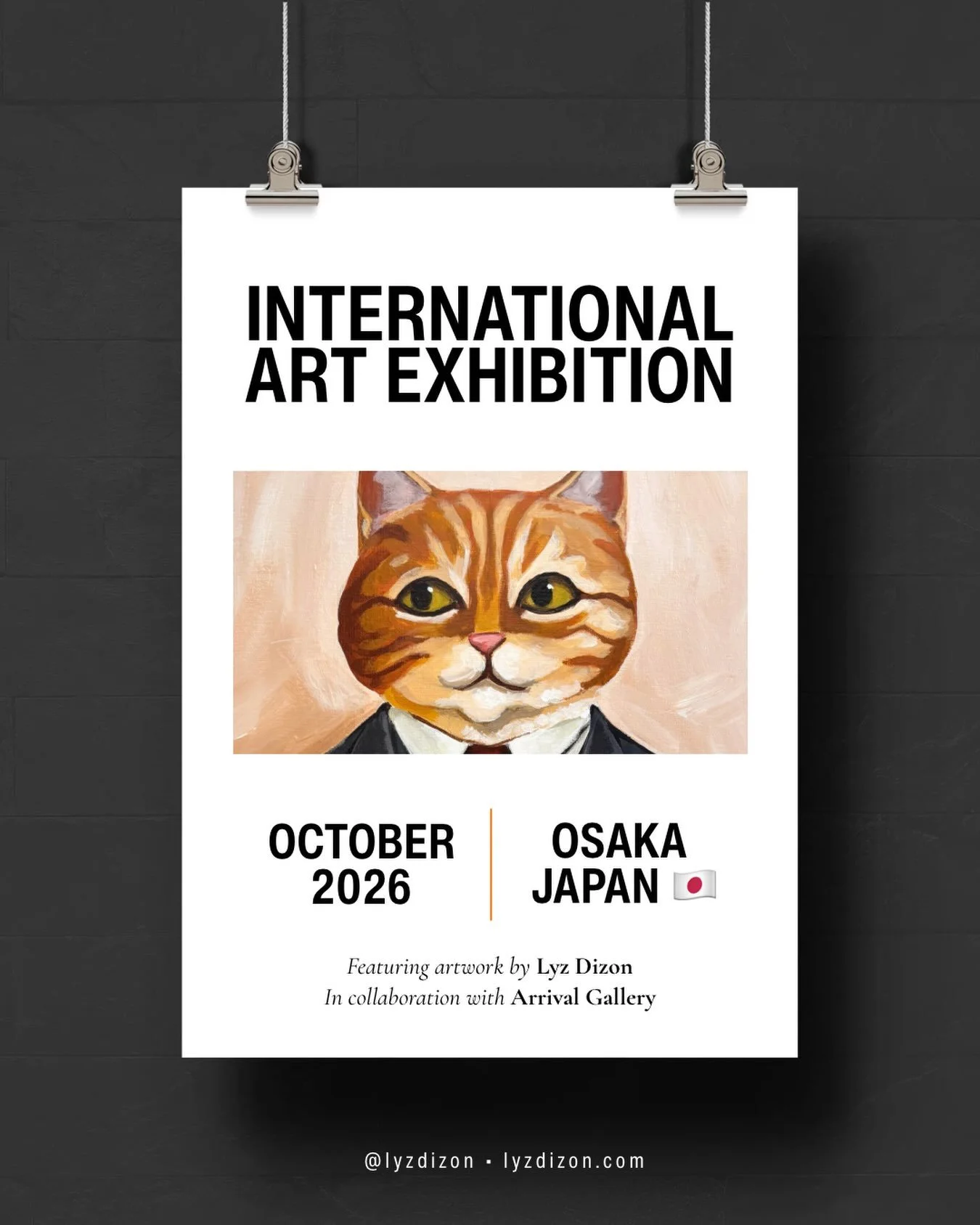 This still feels a little surreal. 🥹

Last week, I left a tiny clue.. Today, I&rsquo;m sharing the news! :)

This October, one of my paintings and I will be traveling to Japan for an international art exhibition with Arrival Gallery in Osaka. 🇯🇵

