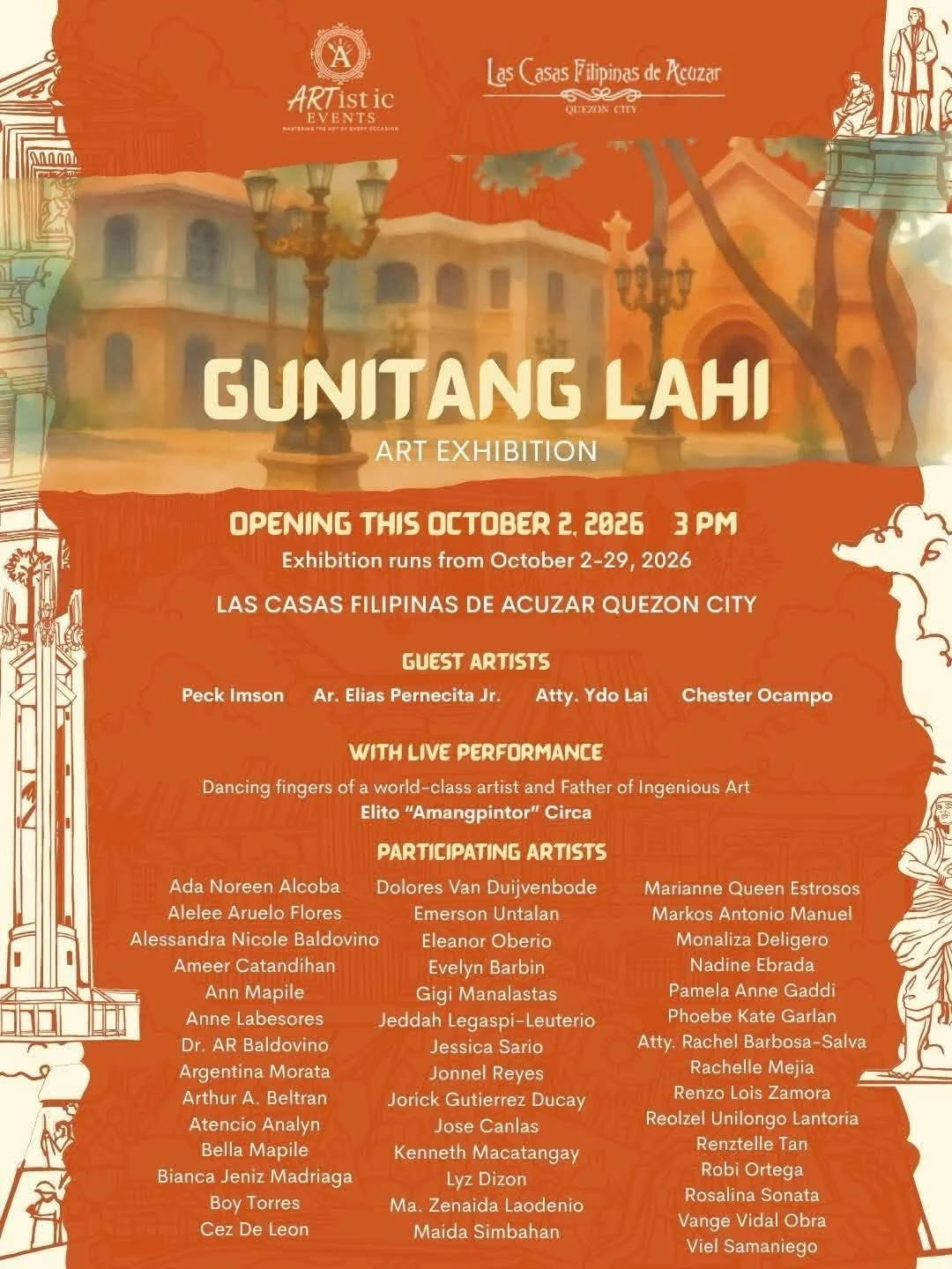 Honored to be part of &ldquo;Gunitang Lahi&rdquo;Art Exhibition at @lascasasqc , running from October 2 to 29, 2026.
Organized by @artisticeventsofficial &hearts;

Celebrating Filipino artistry, culture, and heritage through the eyes of fellow artist