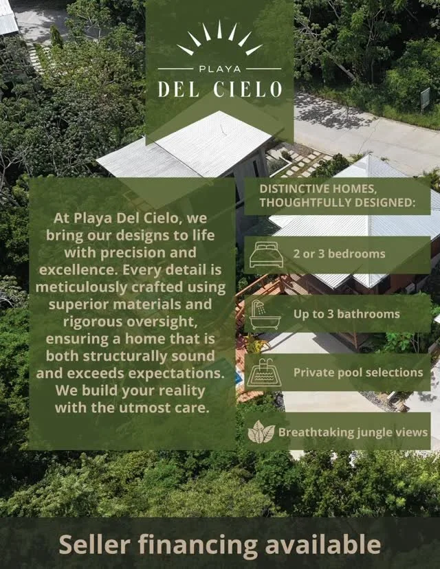 β¨ Discover Playa Del Cielo β¨
Modern homes designed with care, featuring 2–3 bedrooms, up to 3 bathrooms, private pool options, and breathtaking jungle views πΏπ‘#playadelcielo #luxuryliving #forsale #roatanrealestate #islandlife #dreamhome #rea