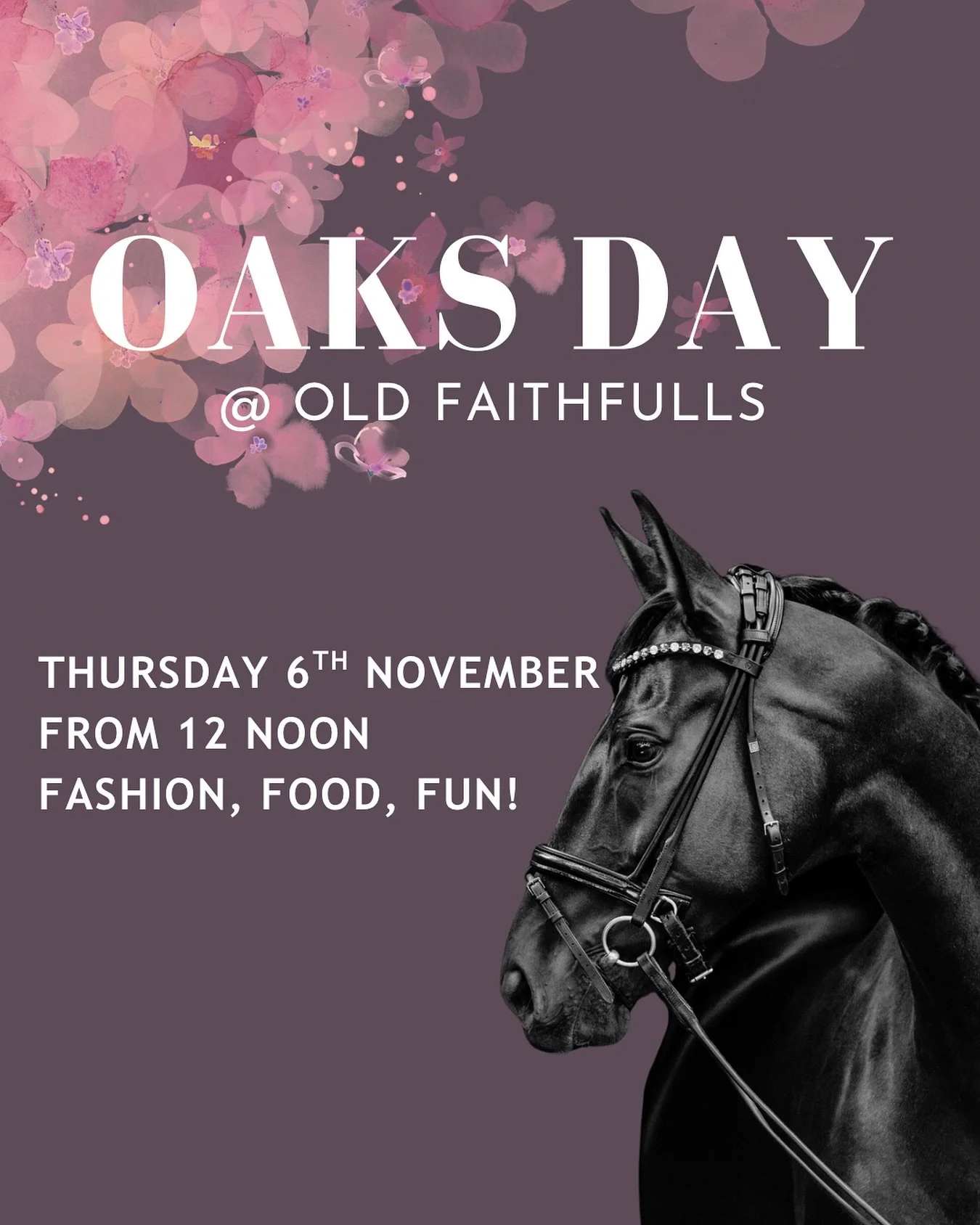 We&rsquo;re bringing trackside glam to the backyard. 
Dress up and get ready to dance, sip, eat and win (hopefully). Let&rsquo;s make a day of it!

🌸Oaks Day @ Olds🌸
Thursday 6 Nov | From 12 noon | $60 pp
Includes:
🥂 prosecco on arrival
🍴 delicio