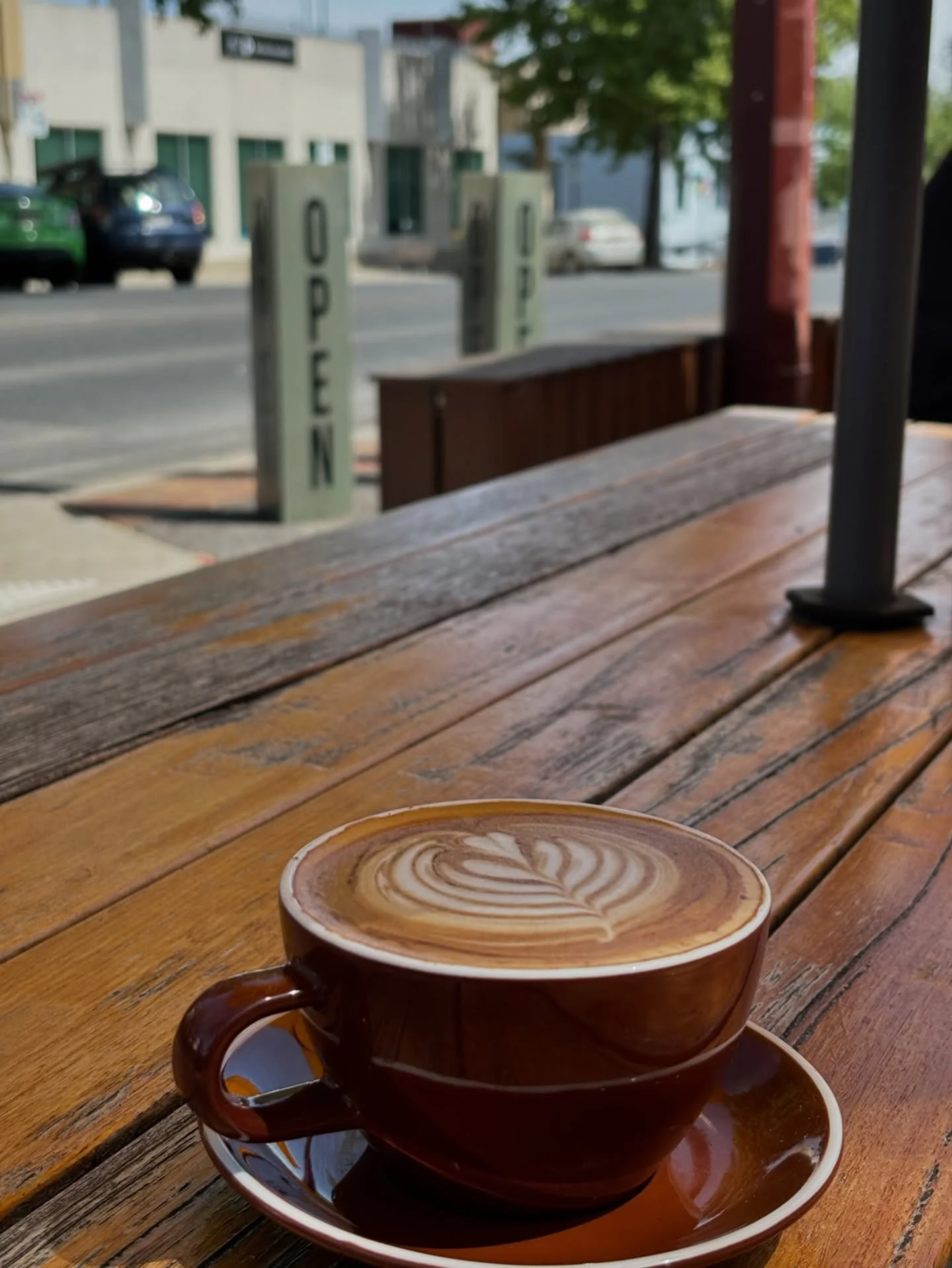 Coffee AND sunshine at last! A combo you can&rsquo;t  beat. Pouring the good stuff til 1 🤩
