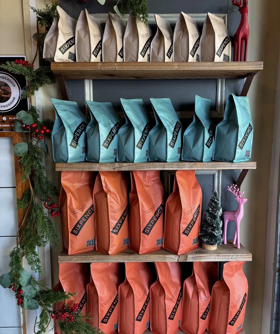 It&rsquo;s a Sixpence Christmas! Stuck on what to get your caffeine obsessed loved one for the big day? A bag of locally roasted beans might be the key to levelling up the at-home barista game. Have any questions? Come in and ask, or better yet, come