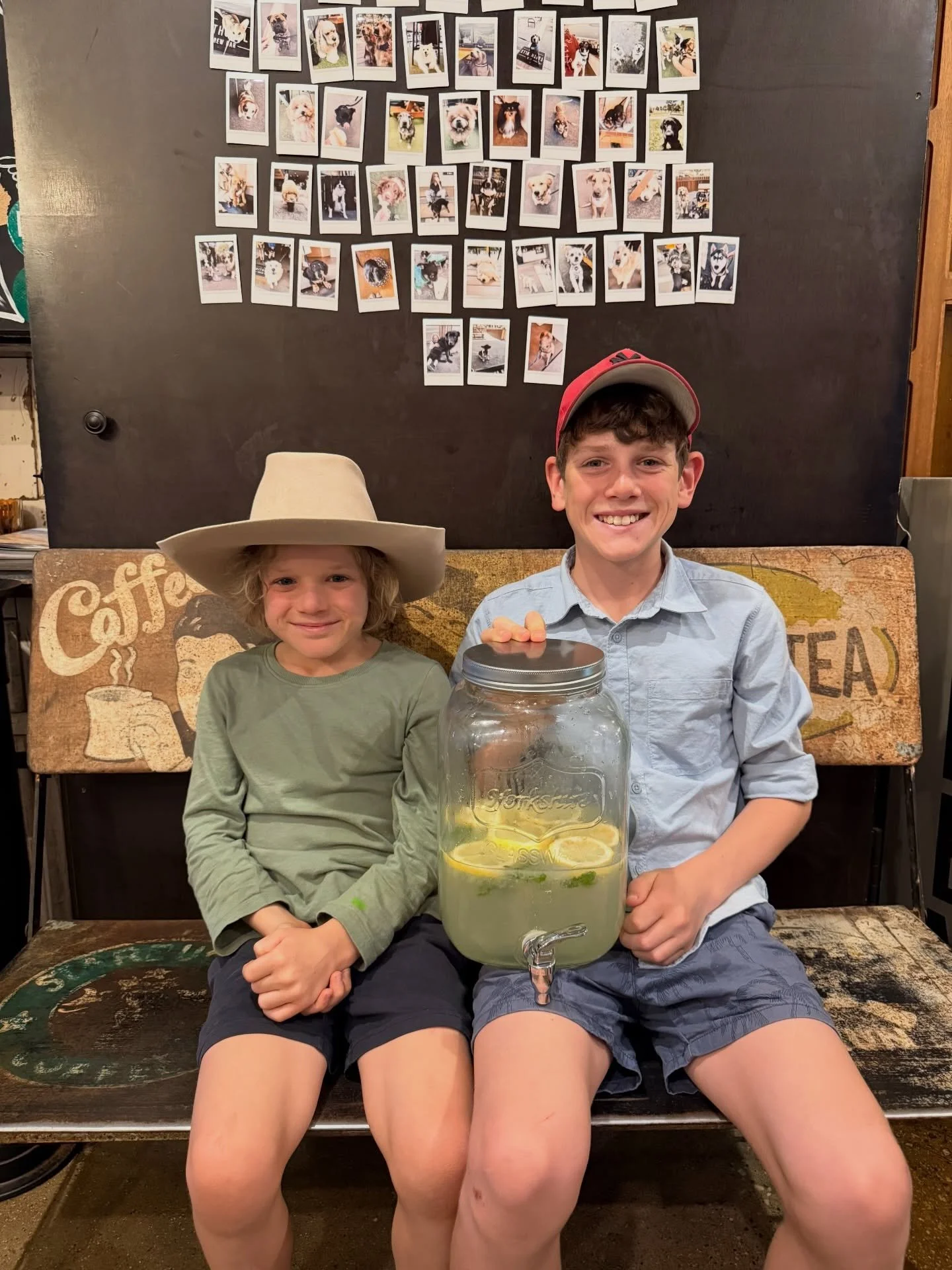 🍋MEET THE MAKERS🍋 
This is Hugh &amp; Charlie &mdash; the legends behind the freshest, zestiest, local lemonade. 
We&rsquo;re pouring it all week and it&rsquo;s perfect for these heatwave days. 
Cold, refreshing and exactly what you want when it&rs