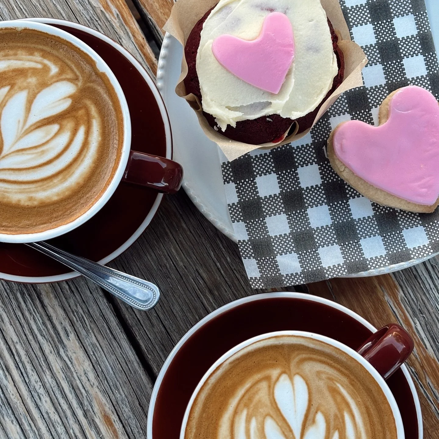 Feeling the love🥰 serving up love muffins and coffee until 12 xx  p.s come try our love potion