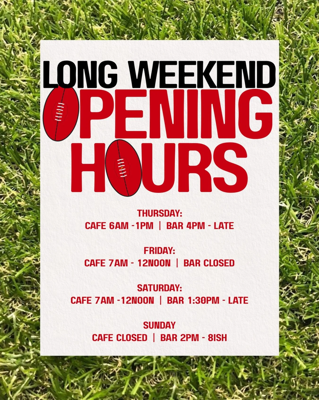 We&rsquo;ve never met a long weekend we didn&rsquo;t like&hellip; and this one is no exception.

THURSDAY - We&rsquo;re coming in hot. Footy tipping wrap-up, Noodle Night, live music and the Joker Poker sitting pretty at $2250.

FRIDAY - Keeping it s