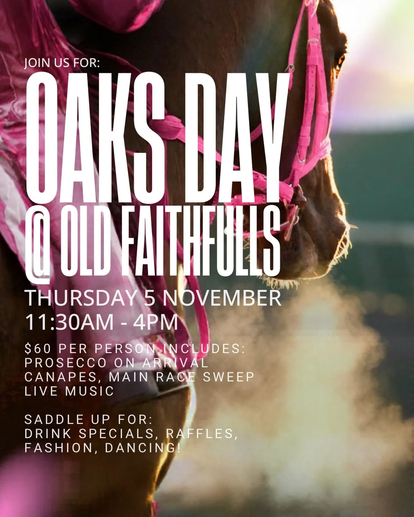 OAKS DAY IS BACK AT OLDS! 

After the success of our 2025 event, we&rsquo;re doing it all again!
Insert: frocks, fascinators, flowing prosecco and bucketloads of fun. 

Grab your girlfriends, dust off your best dress and clear your calendar. This is 