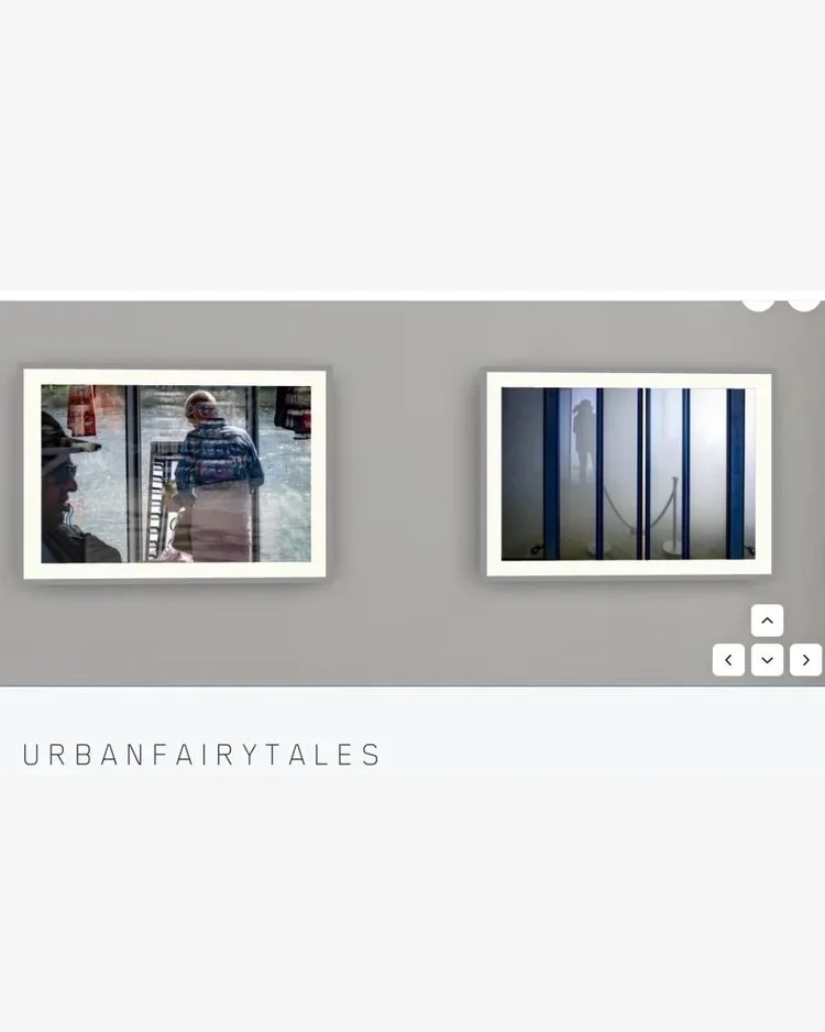 Virtual gallery wall with photographs