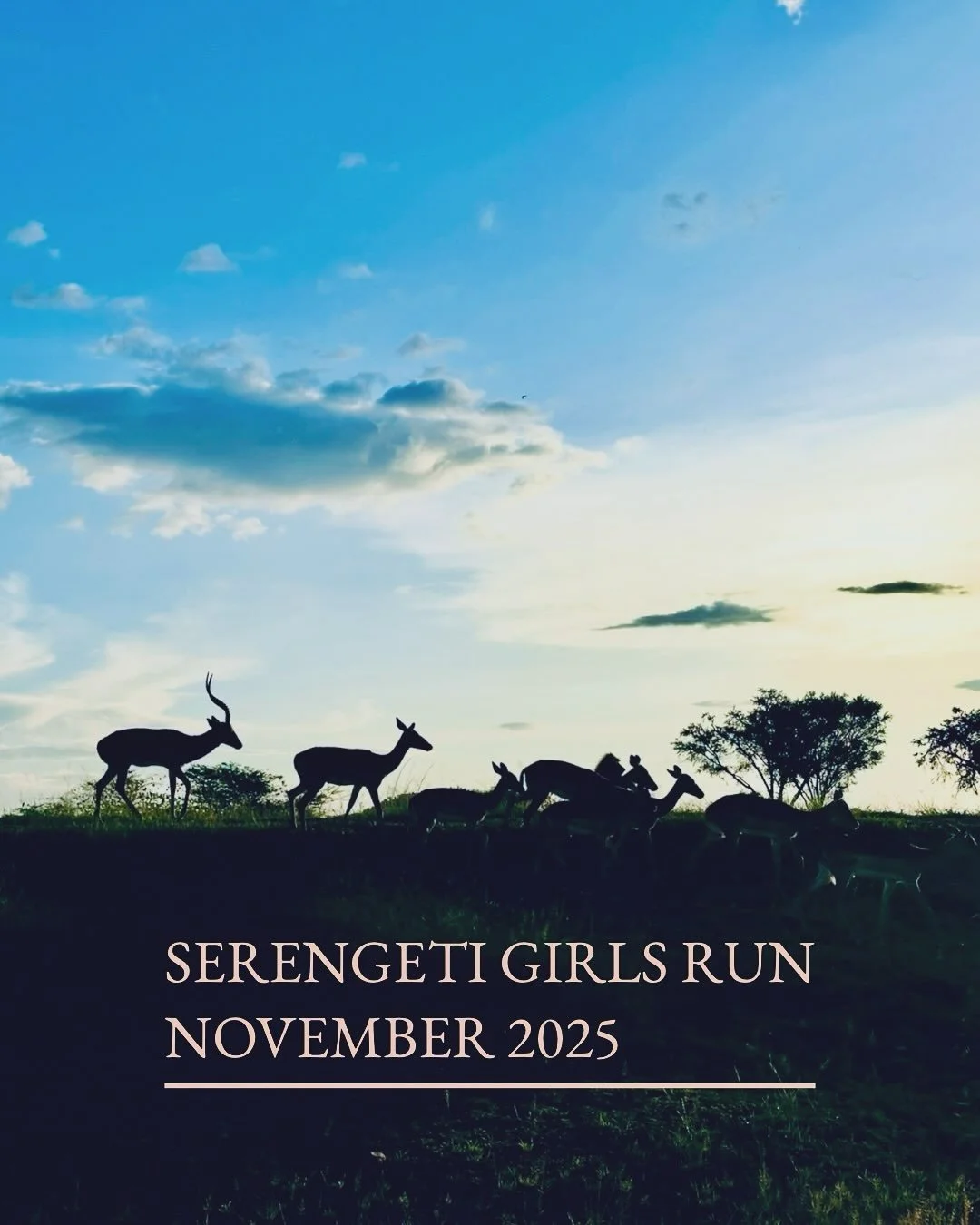 Hi friends, I&rsquo;m proud to announce that this November, I&rsquo;ll be participating in the Serengeti Girls Run: three half marathons in three days across Singita Grumeti&rsquo;s private concession in Tanzania. 

The funds raised will support the 