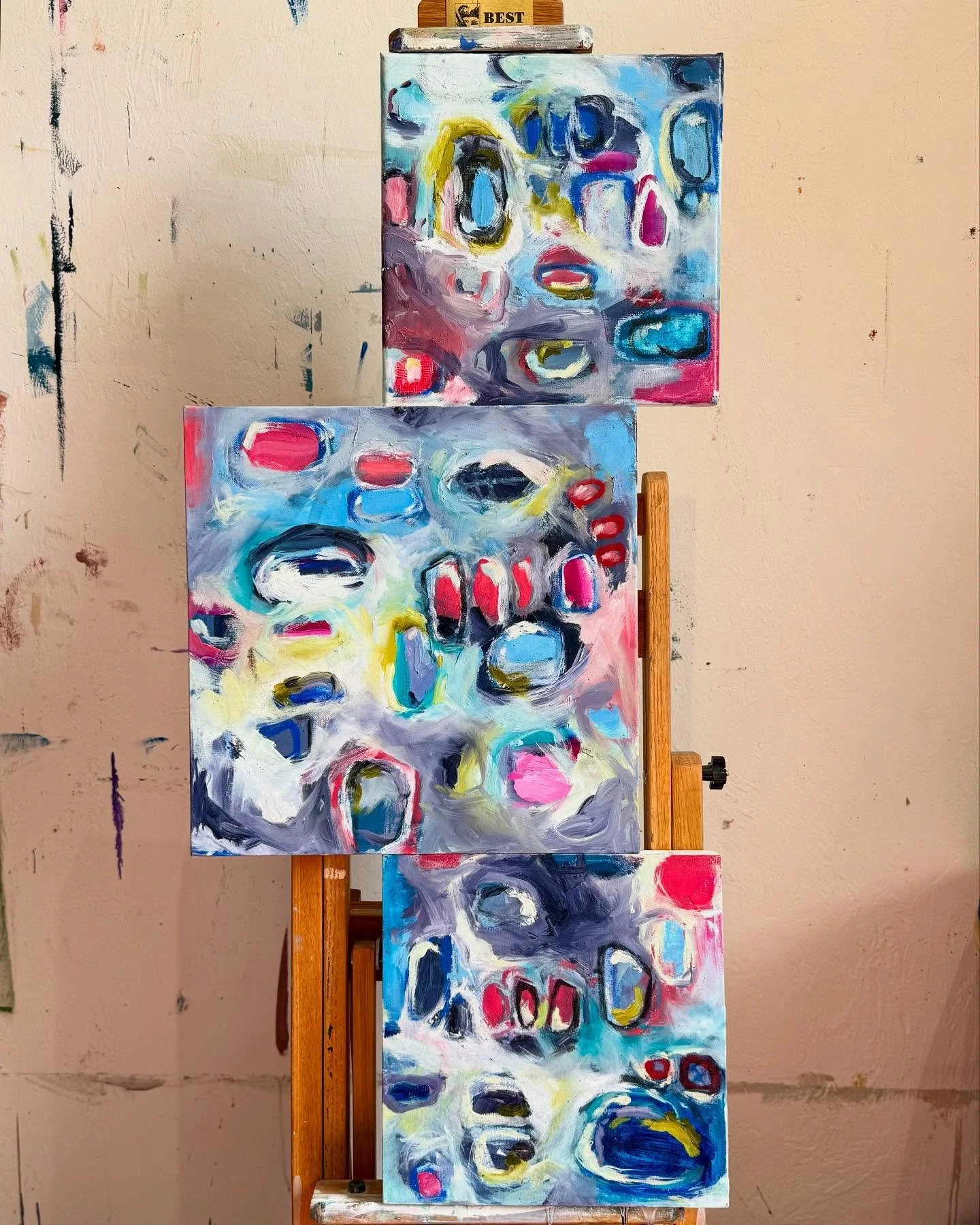 SPRING CLEANING &hellip; came across these triplets in my studio yesterday and felt an instant wave of nostalgia. I created them five years ago in my little rented apartment in Nice Ouest. One month into COVID and at that time, lockdown felt oddly, e