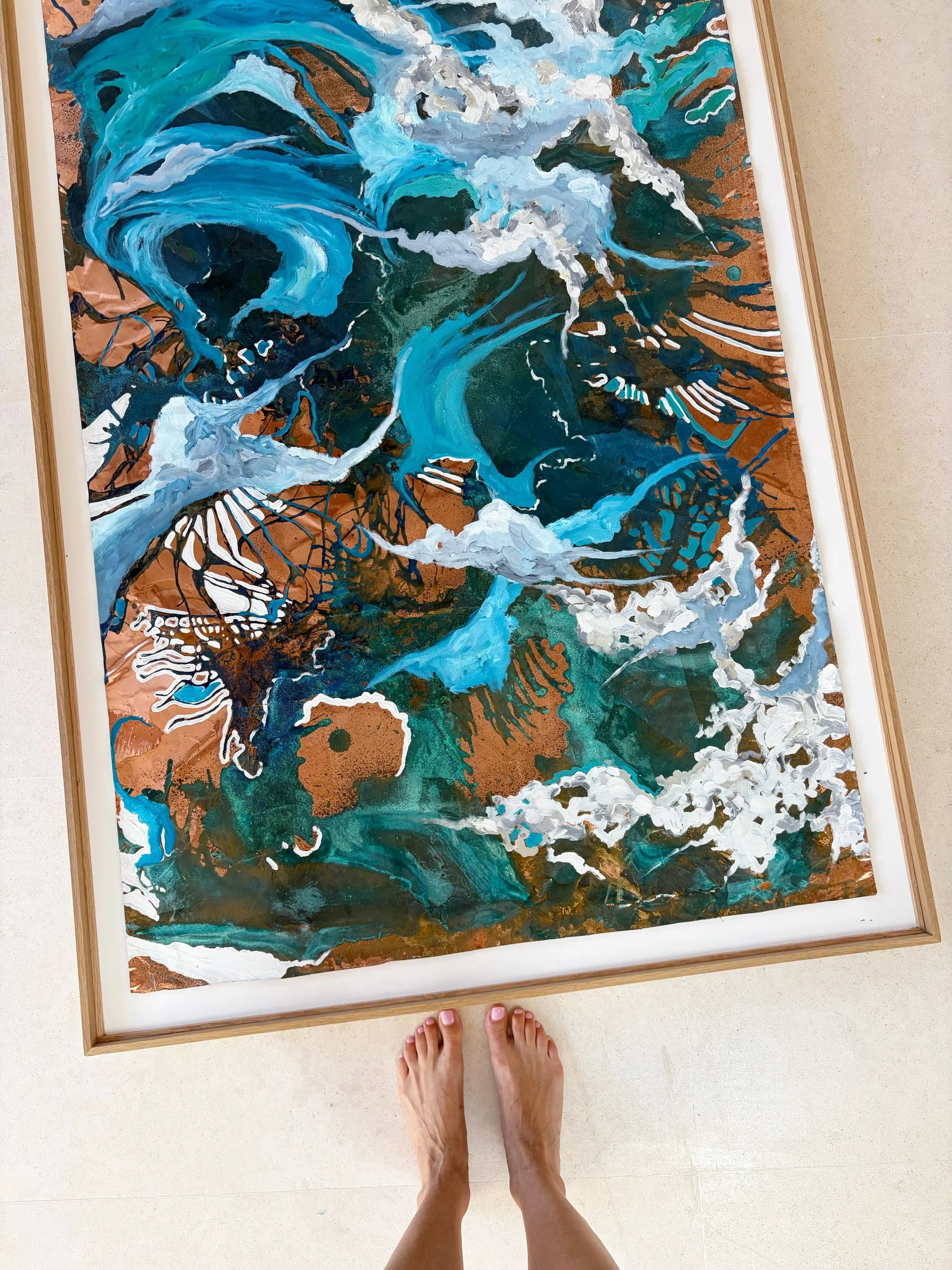 CLOUD ILLUSIONS II ⛅️🌤️ A special piece that has found its forever home in Saint-Maxime. I have always been enamored of the natural world, and strive to capture its duality in my art. The power. The fragility. The chaos. The beauty. Inside all of us