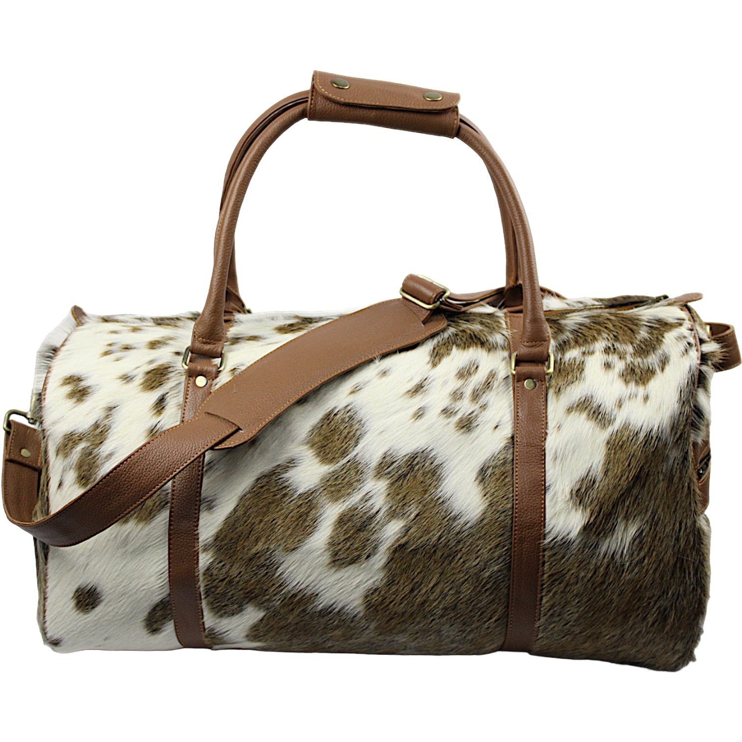 Tan Cowhide Duffle Bag