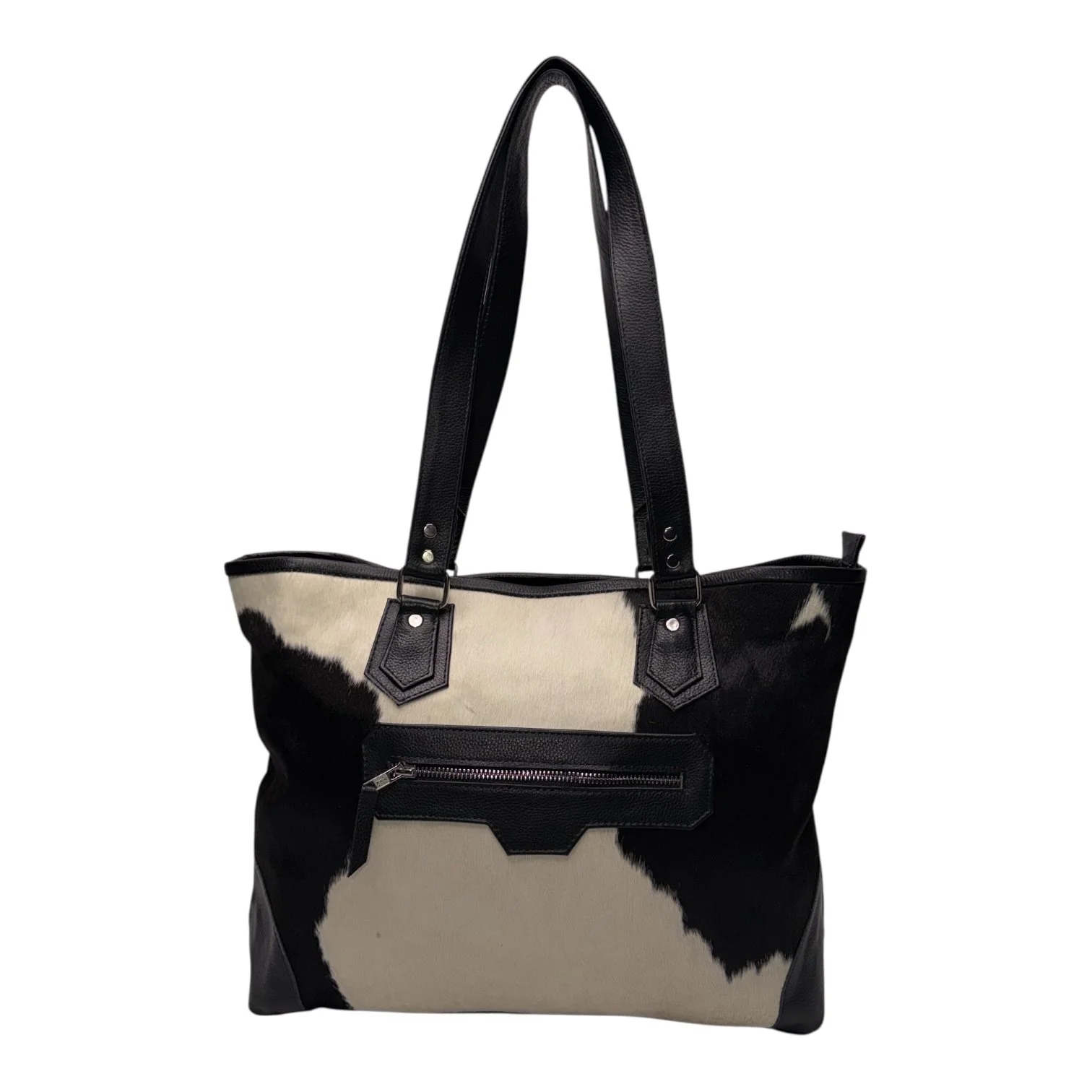Cowhide Tote Bag Black