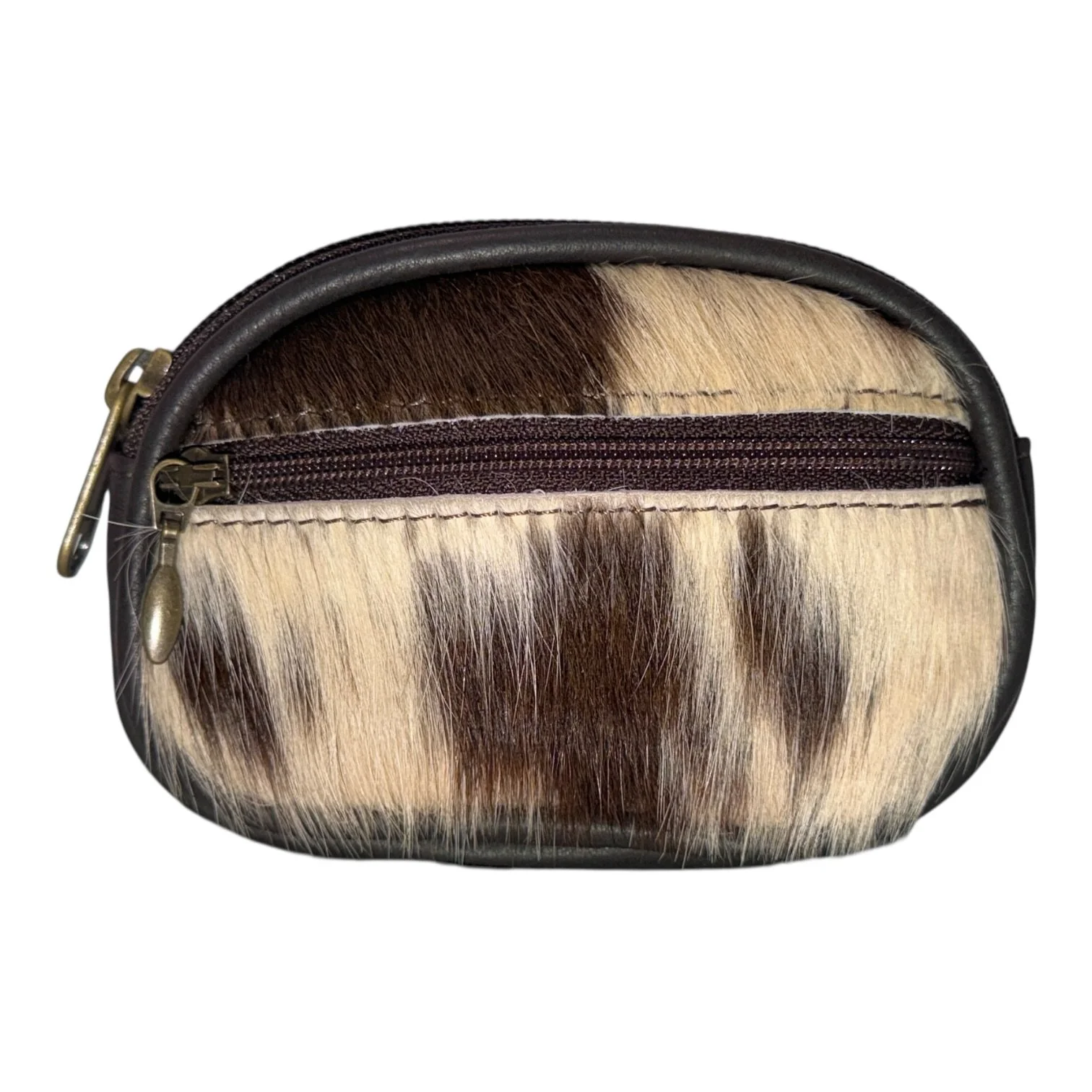 Cowhide Coin Purse Brown