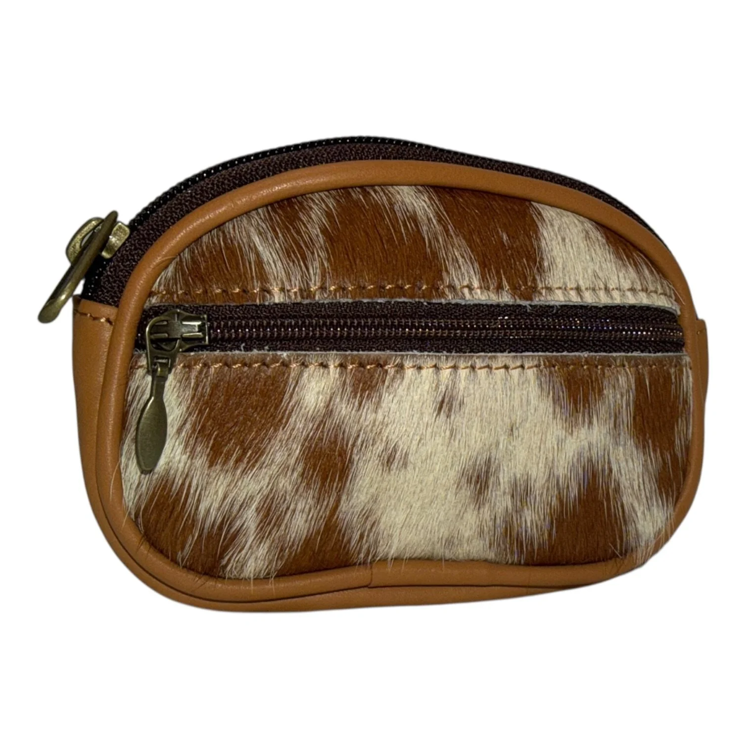 Cowhide Coin Purse Tan