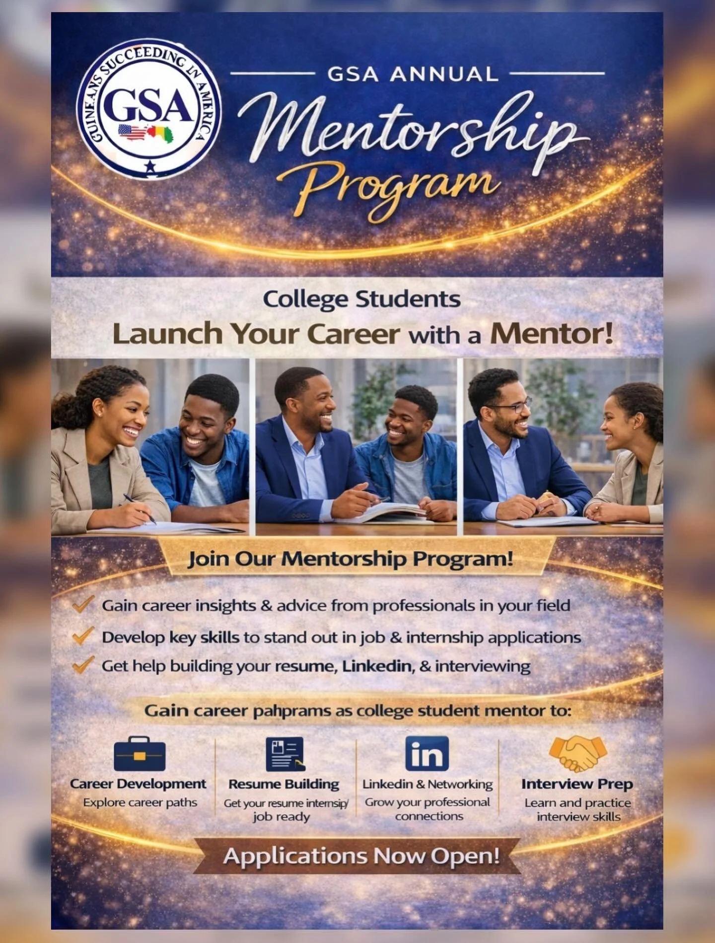 College comes with big decisions and a lot of pressure. A mentor can help you navigate college and what comes next. College Mentee applications are now open, sign up now!

Link: https://docs.google.com/forms/d/e/1FAIpQLSdE-dh1E35sxO8F9l2ApG9WlTUrGztr