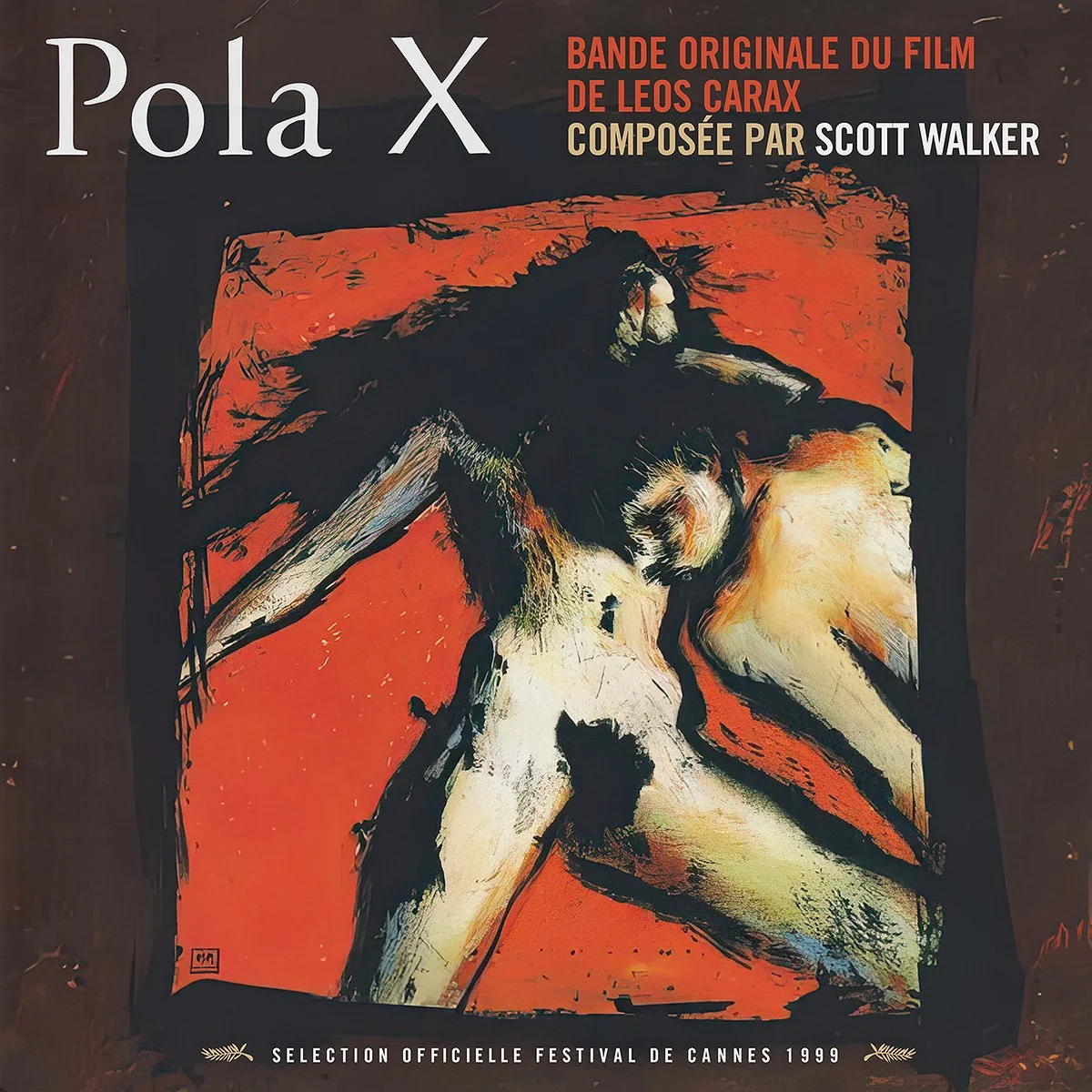 CD Cover for film soundtrack for 'Pola X', original film by Leos Carax, composed by Scott Walker, from the 1999 Cannes Film Festival.