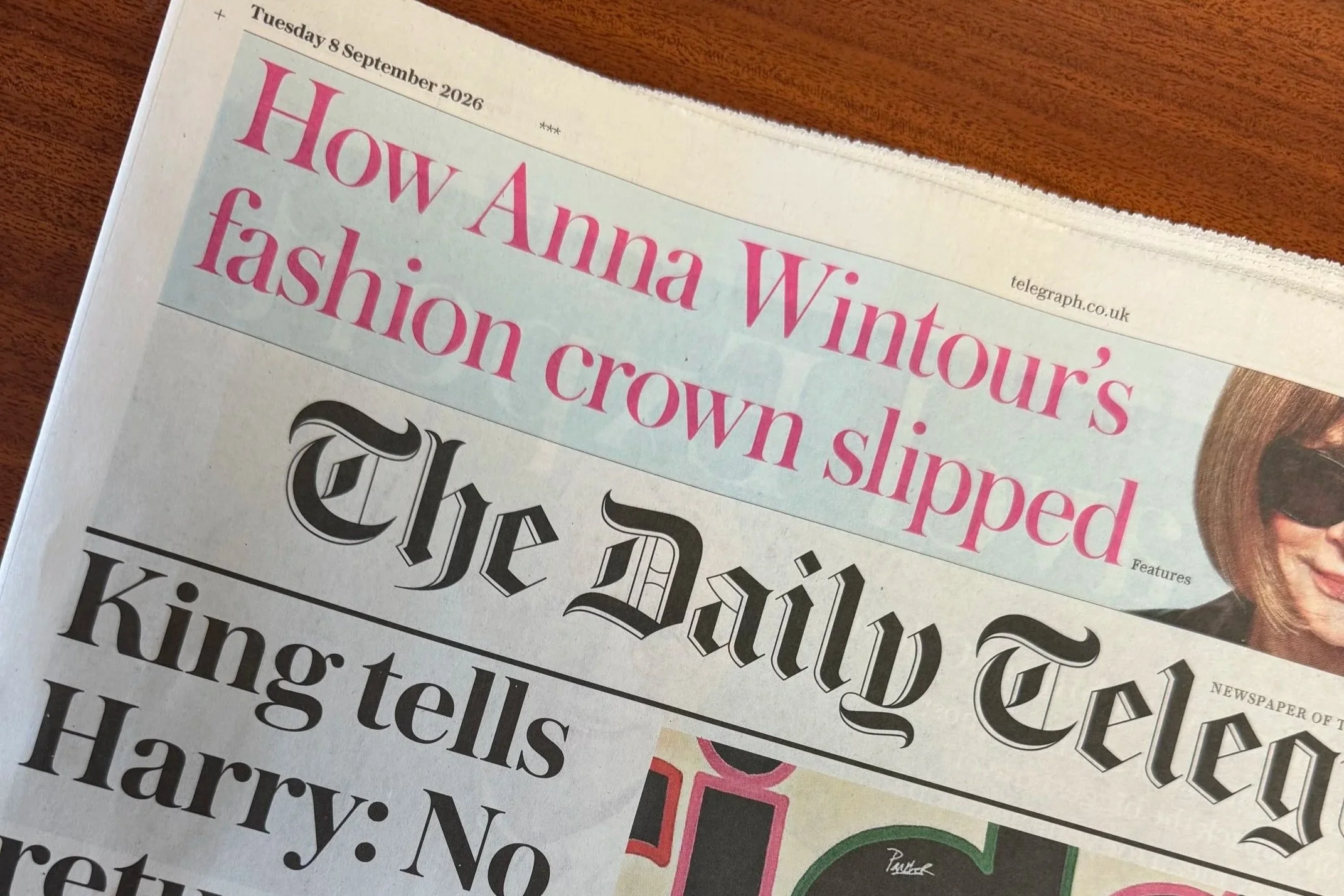 The Daily Telegraph; 8th September 2026 